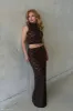 Elska Lace Maxi Skirt - Chocolate sold by Meshki