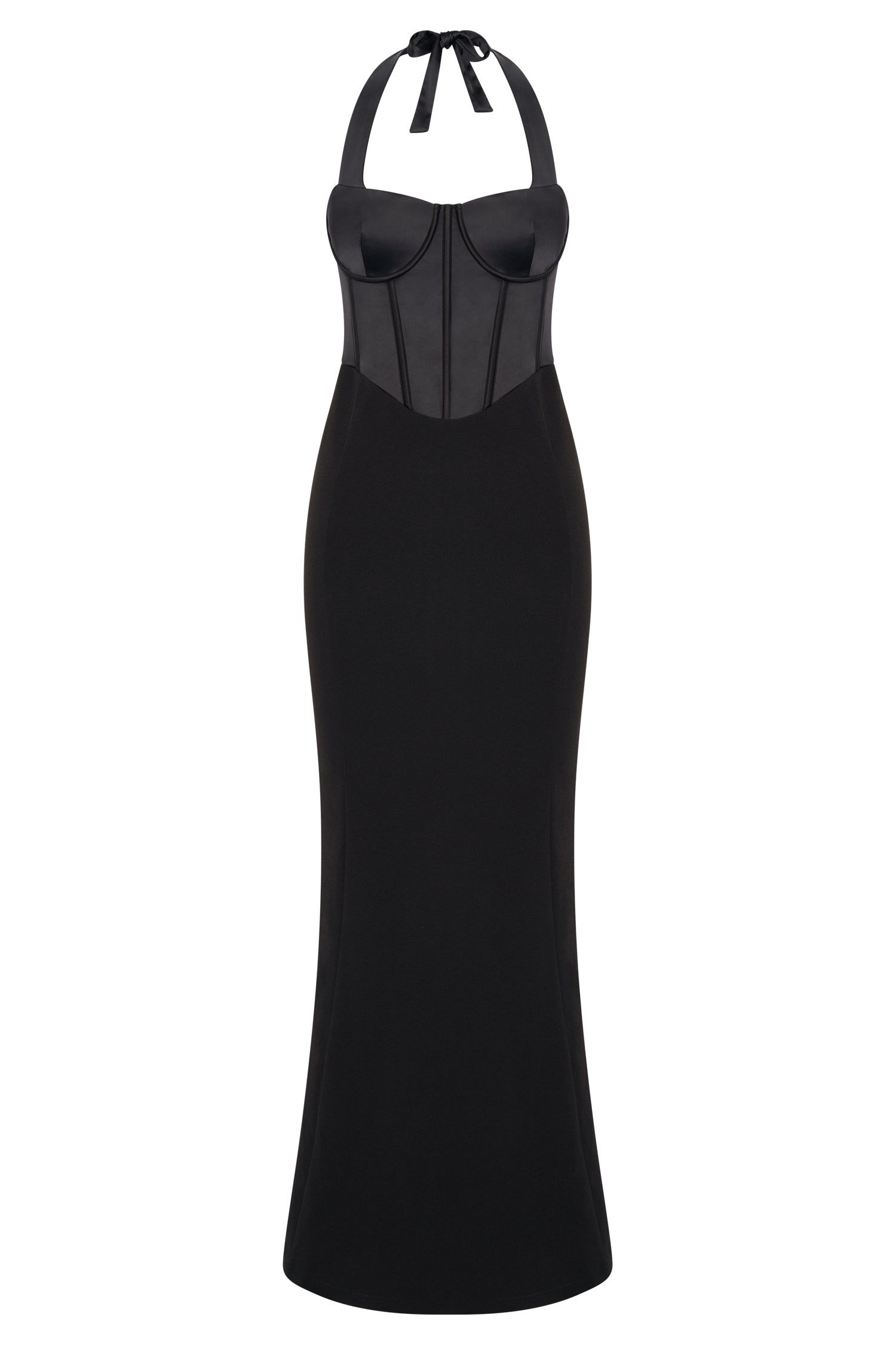 Charlize Satin Maxi Dress - Black sold by Meshki product image thumbnail 8