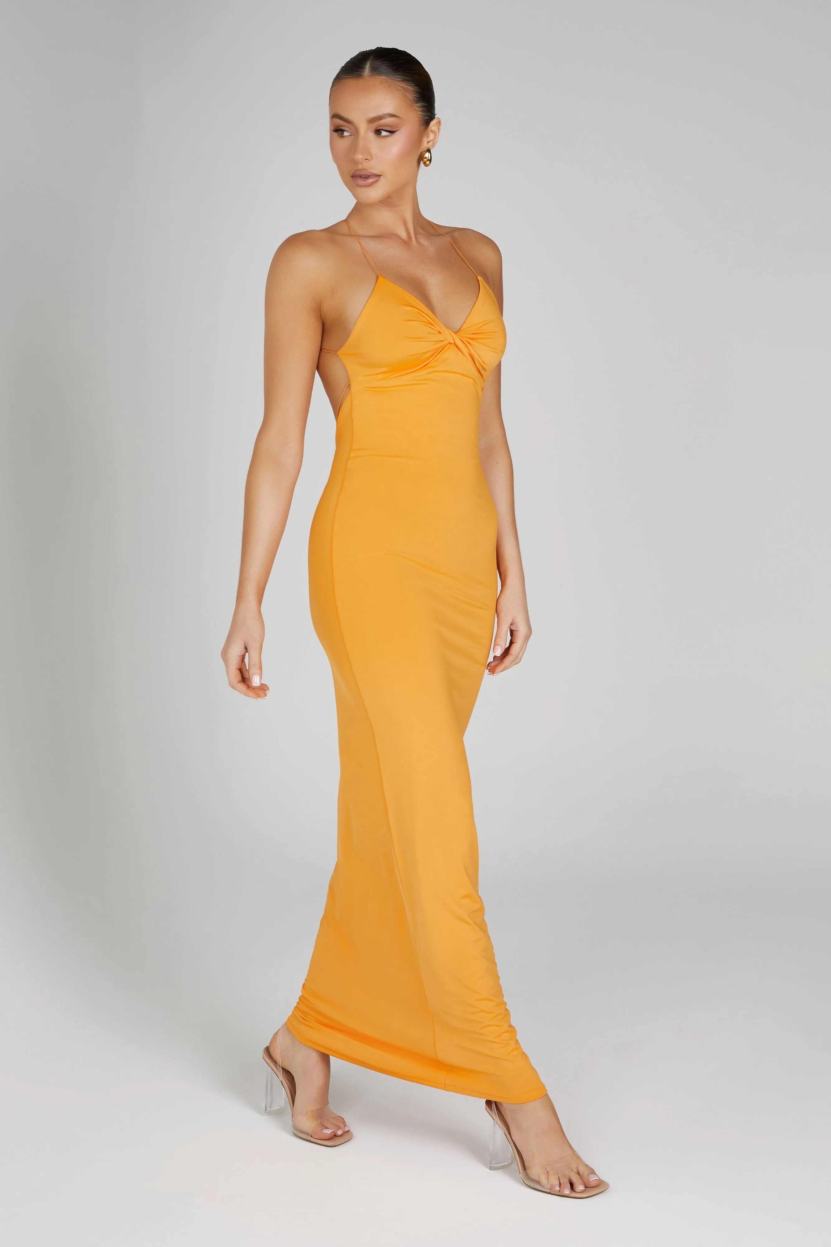 Sinead Twist Maxi Dress - Orange sold by Meshki product image thumbnail 3
