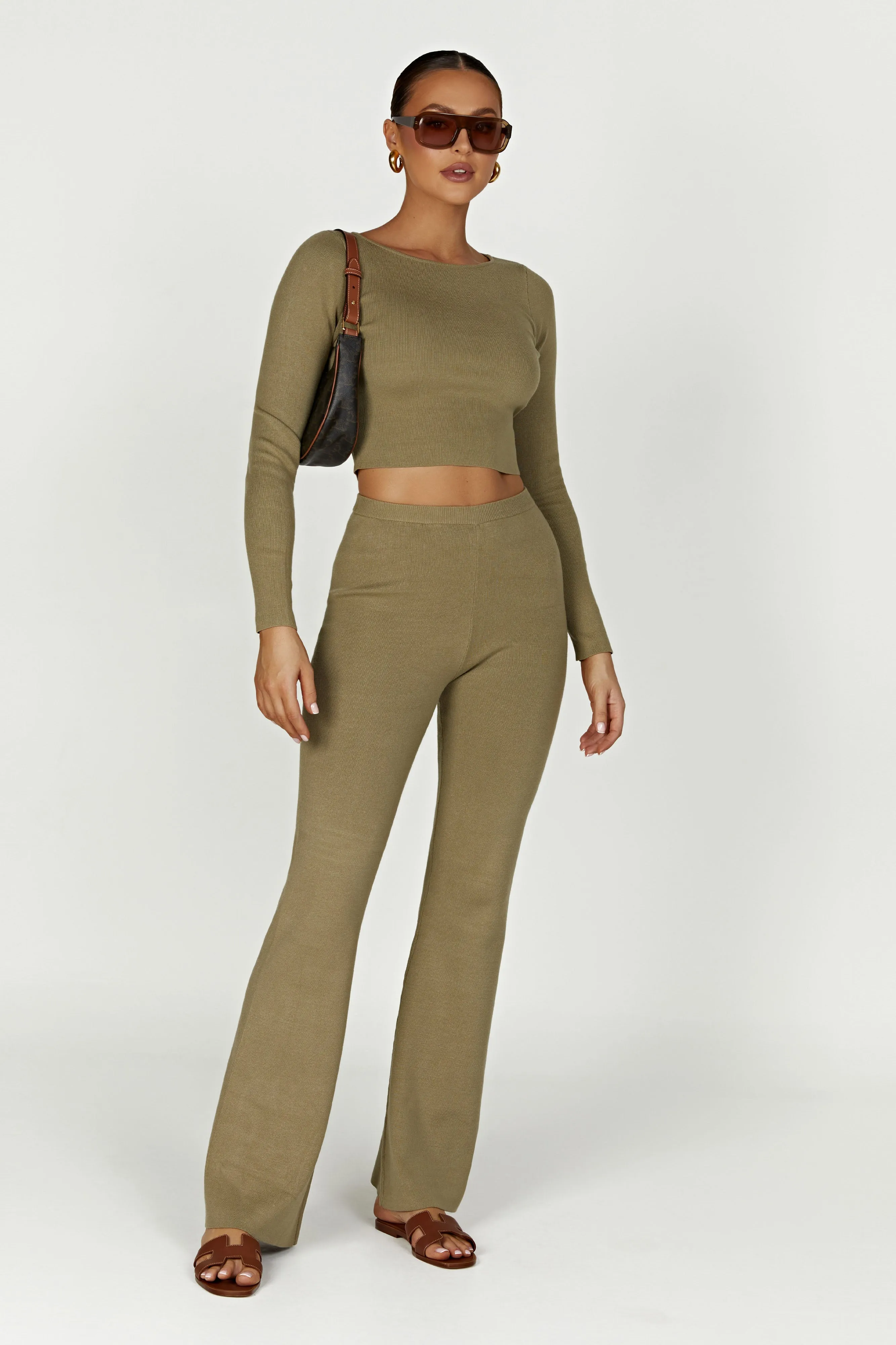 Haisley Long Sleeve Knit Top - Olive sold by Meshki product image thumbnail 3