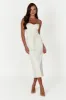 Camelia Corset Midi Dress - Ivory sold by Meshki