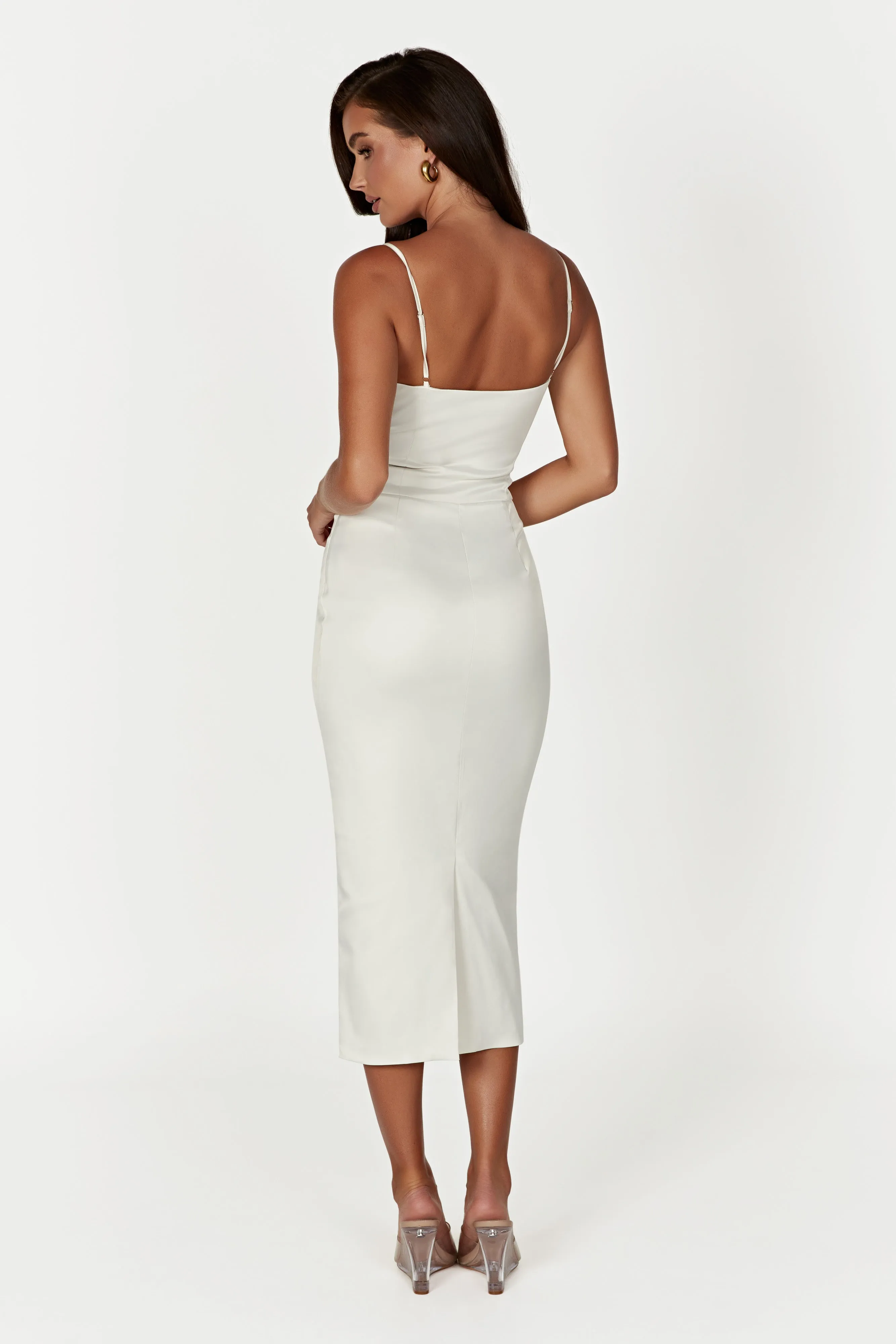 Camelia Corset Midi Dress - Ivory sold by Meshki product image thumbnail 2