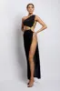 Paige Ruched Side Cut Out Maxi Dress - Black sold by Meshki