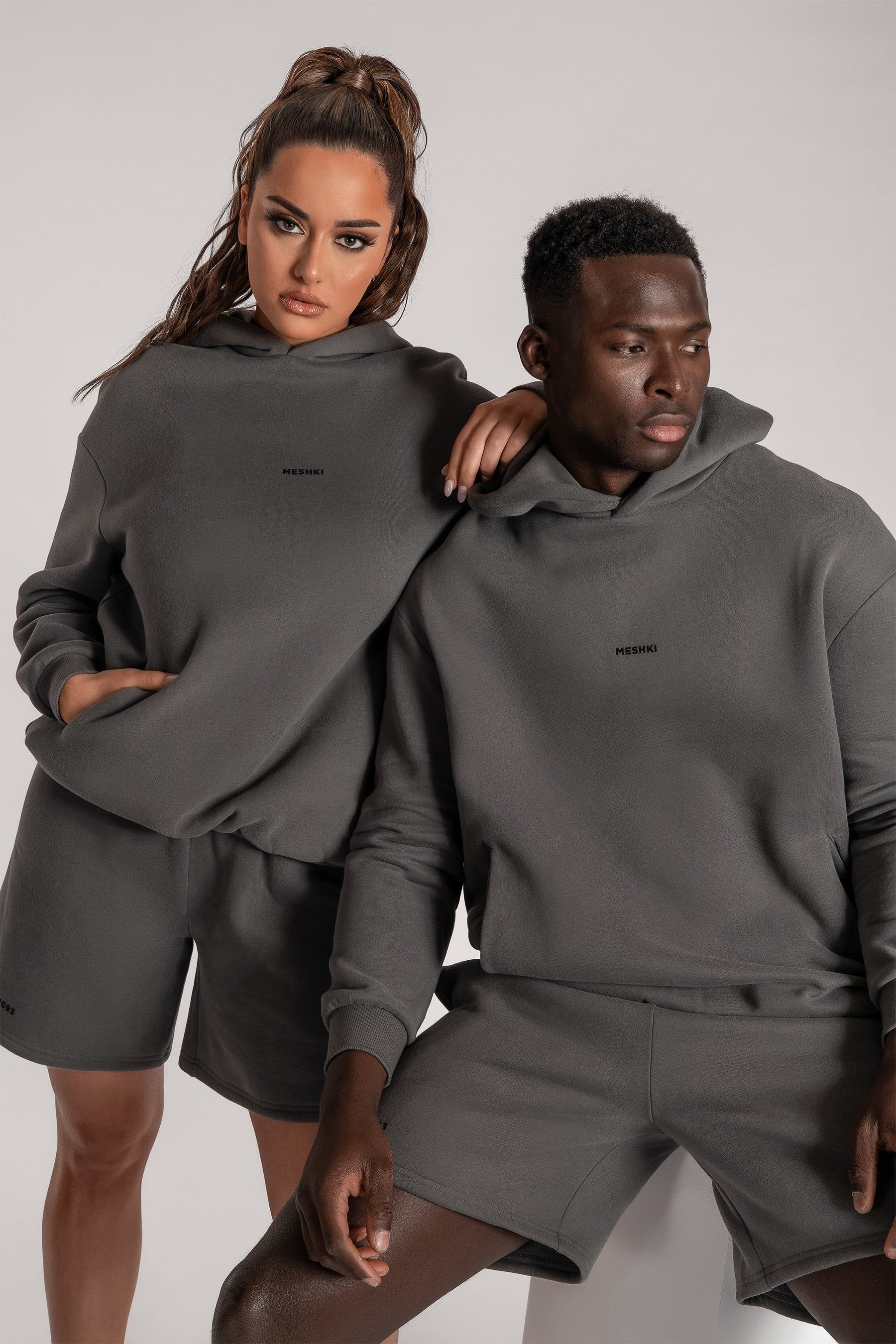 Bay Unisex Oversized Cosy Hoodie - Charcoal sold by Meshki product image thumbnail 2