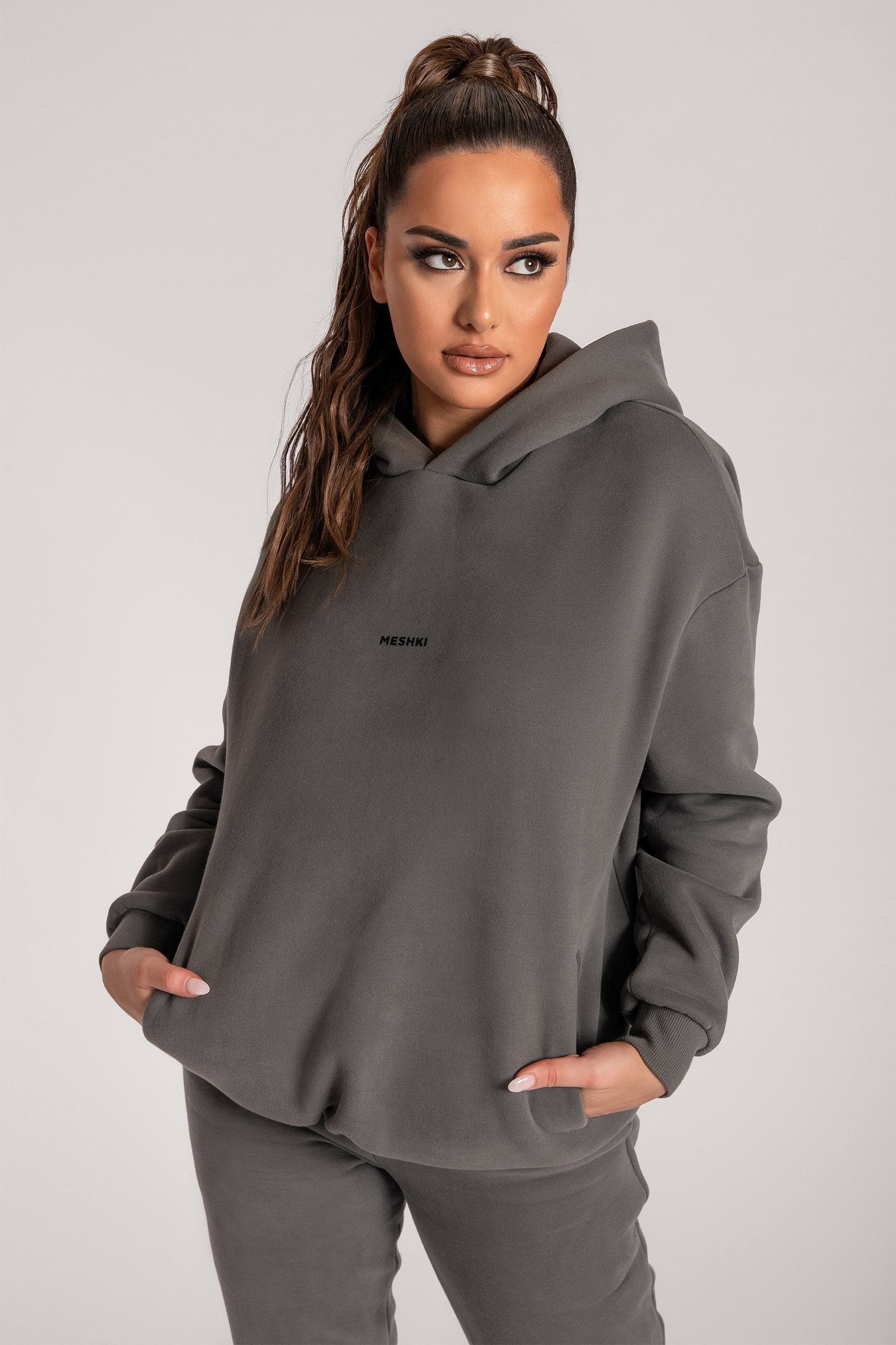 Bay Unisex Oversized Cosy Hoodie - Charcoal sold by Meshki product image thumbnail 20