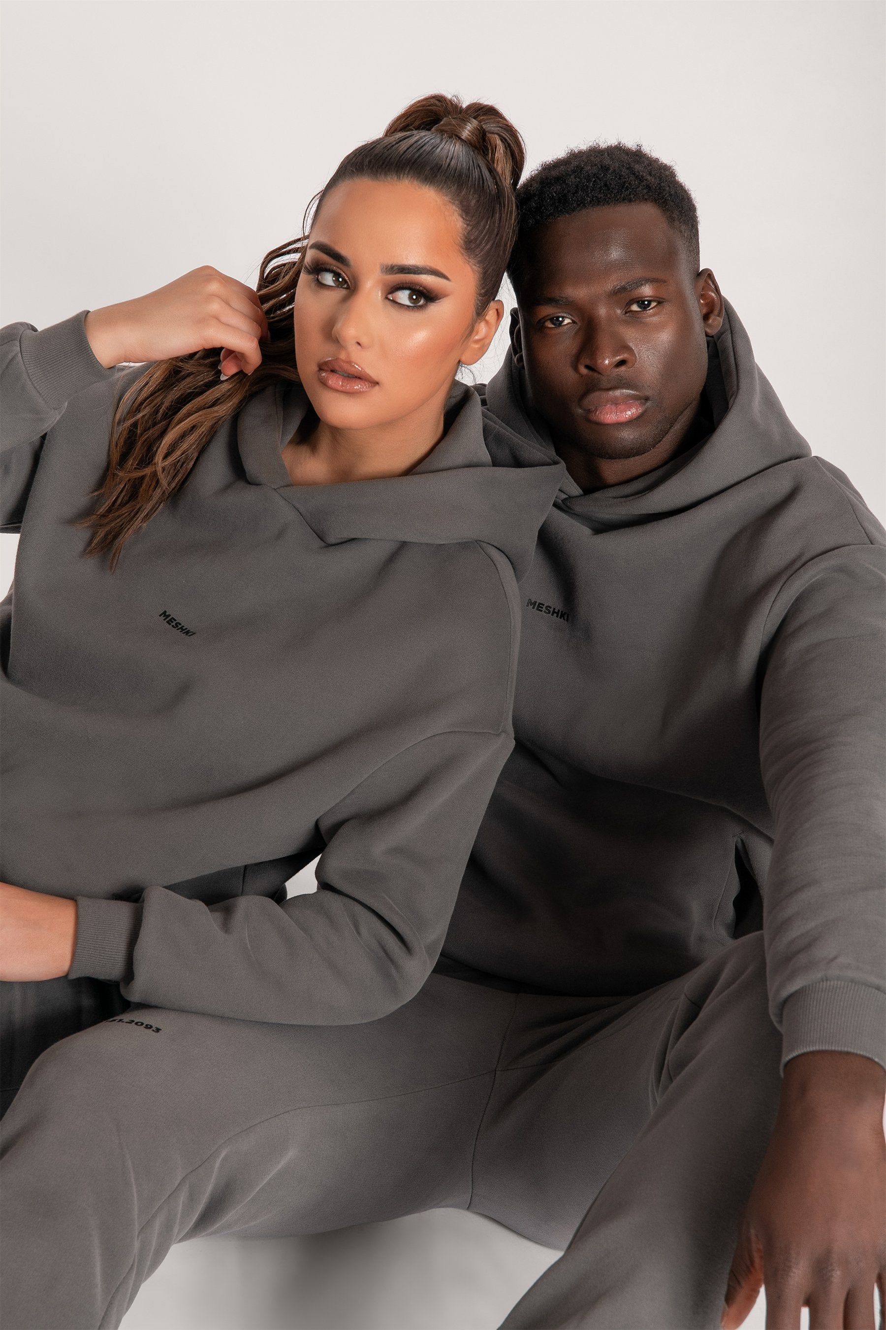 Bay Unisex Oversized Cosy Hoodie - Charcoal sold by Meshki product image thumbnail 9
