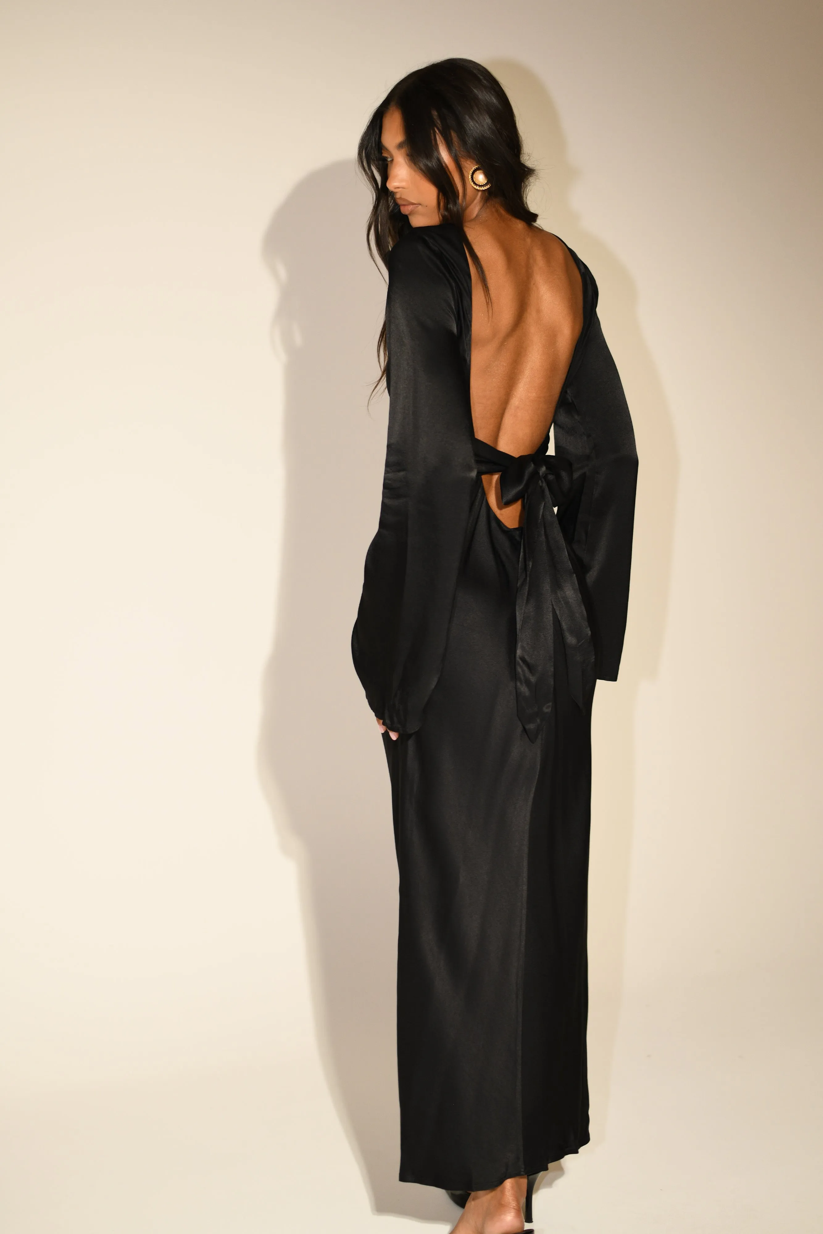 Fernanda Long Sleeve Maxi Dress - Black sold by Meshki product image thumbnail 2
