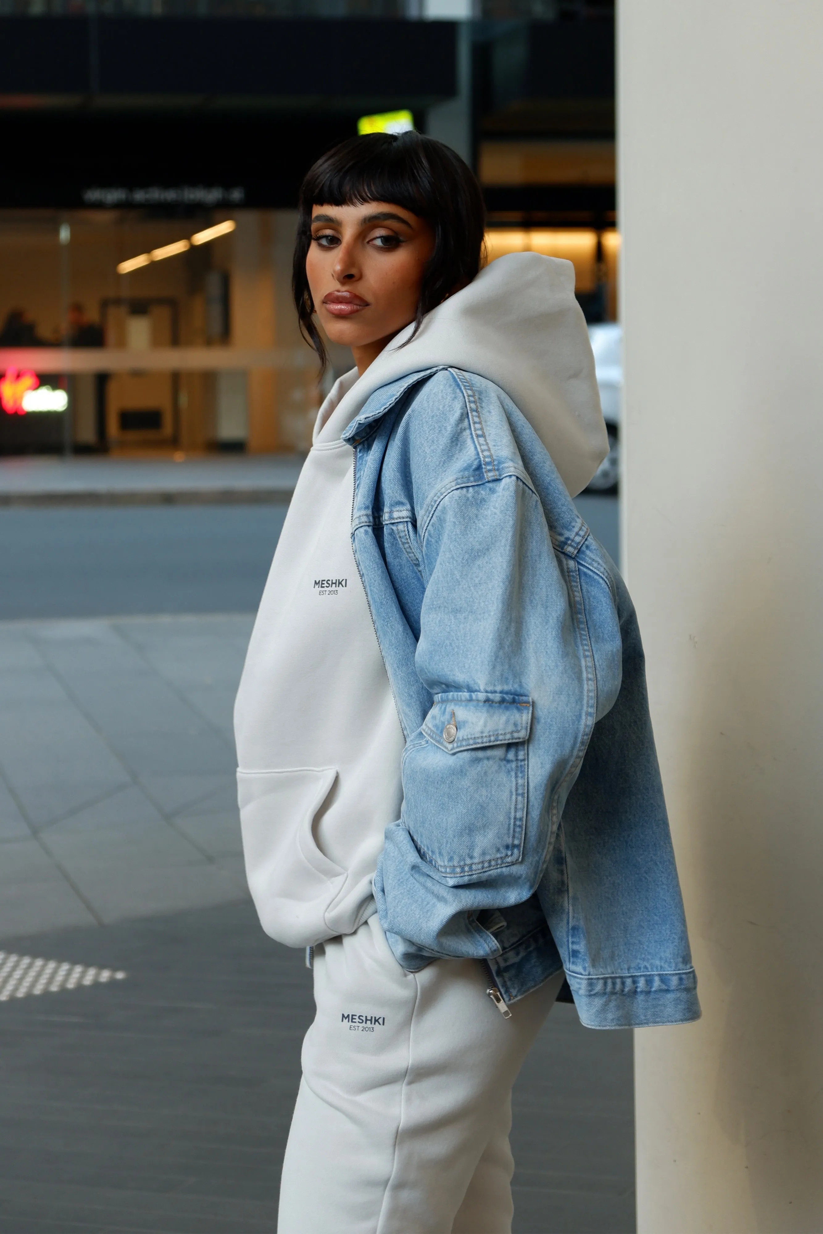 Bernie Oversized Unisex Hoodie - Smoke Grey sold by Meshki product image thumbnail 2