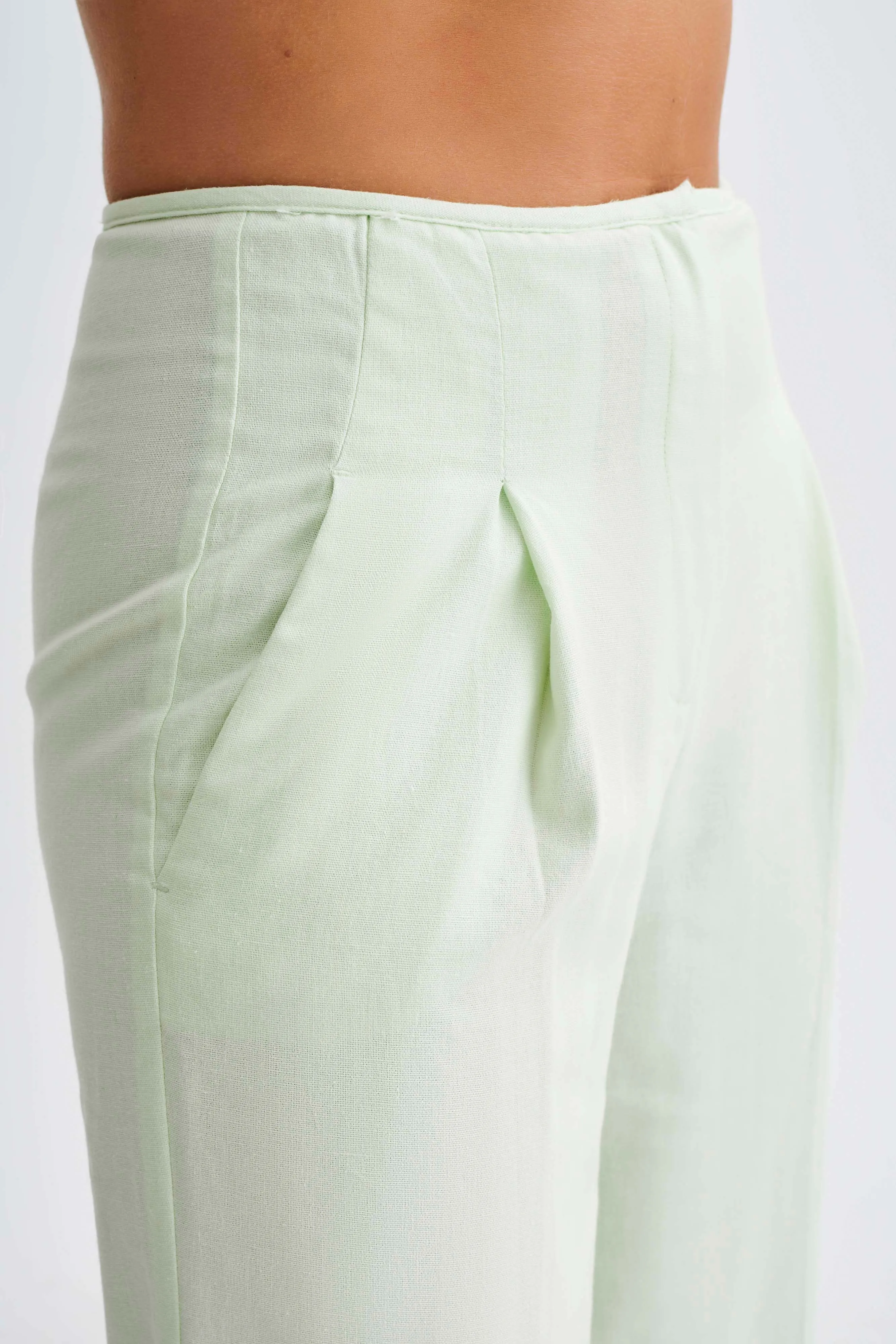 Adrina Straight Leg Linen Pant - Mint sold by Meshki product image thumbnail 5