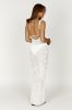 Abbey Ladder Knit Cowl Maxi Dress - White sold by Meshki