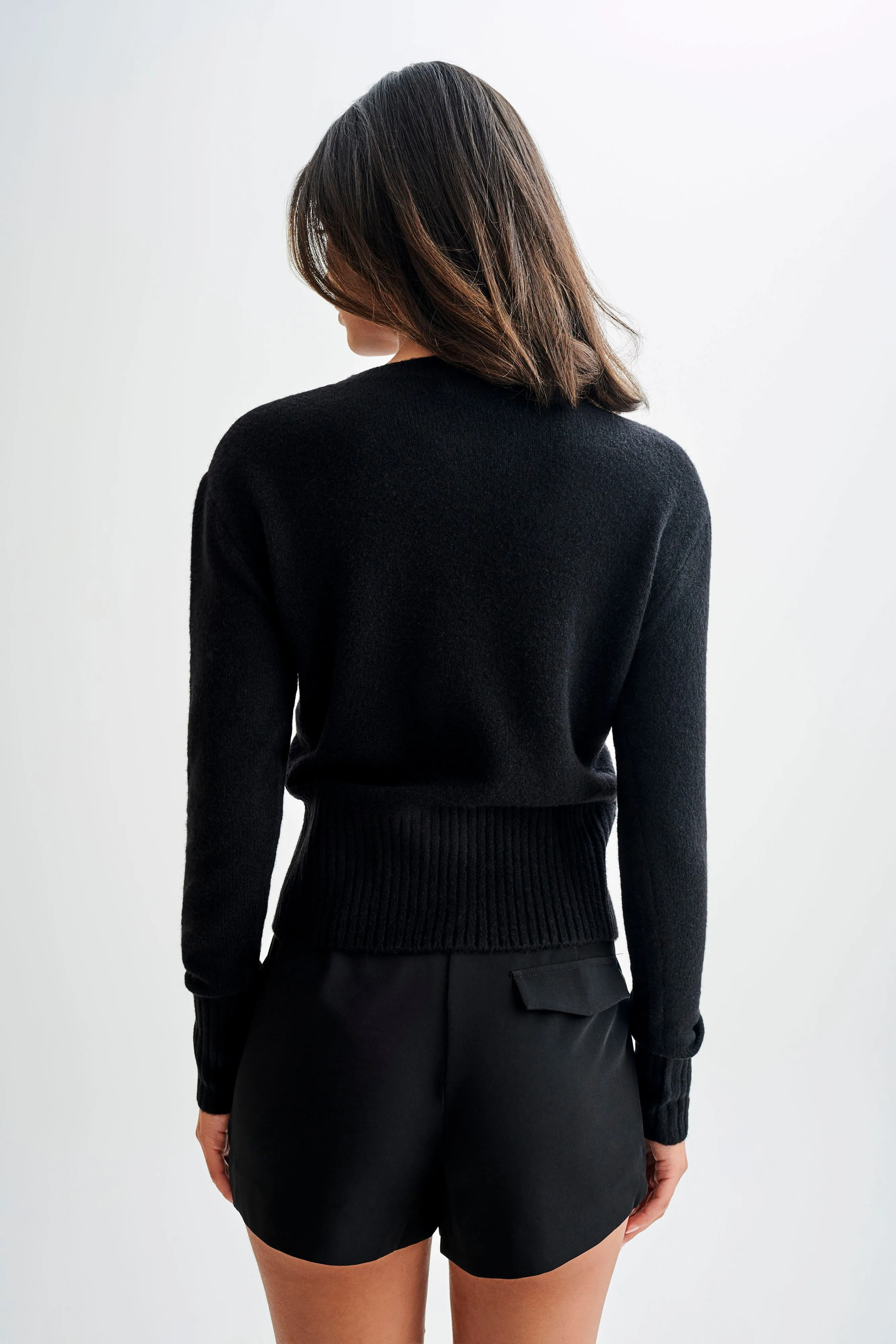 Genevieve Oversized Knit Cardigan - Black sold by Meshki product image thumbnail 2