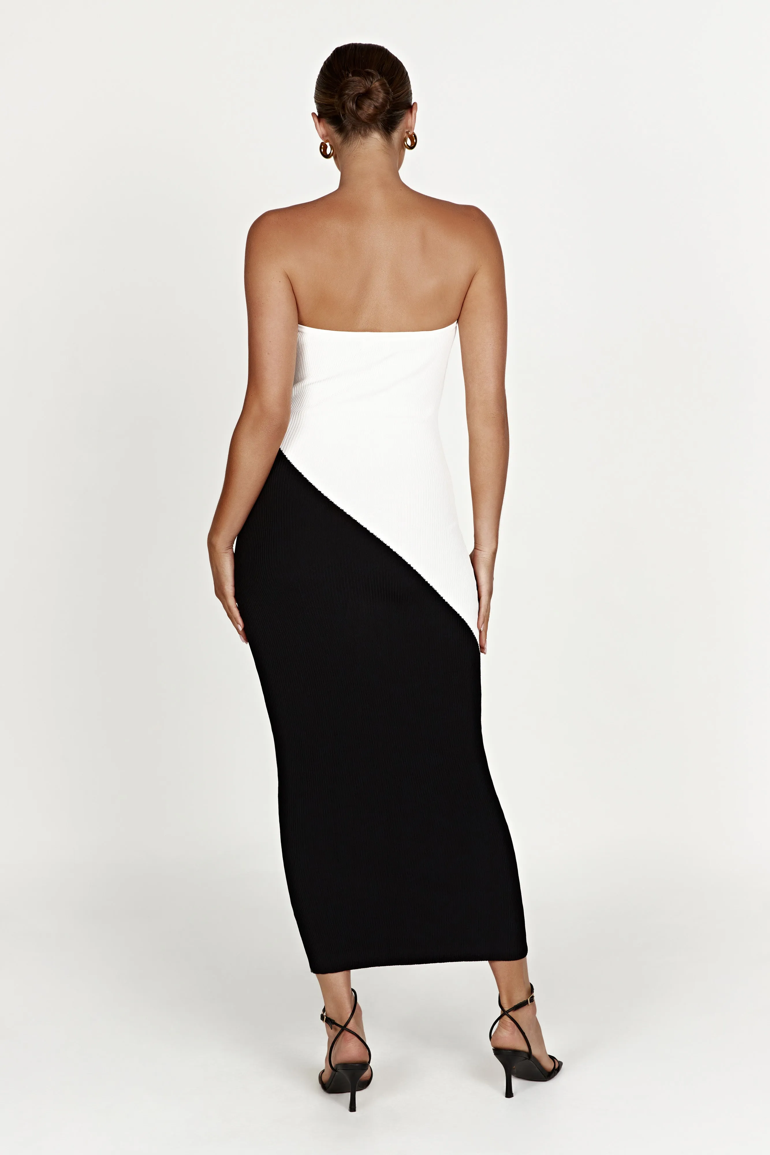 Bristol Two Tone Knit Maxi Dress - Black sold by Meshki product image thumbnail 2