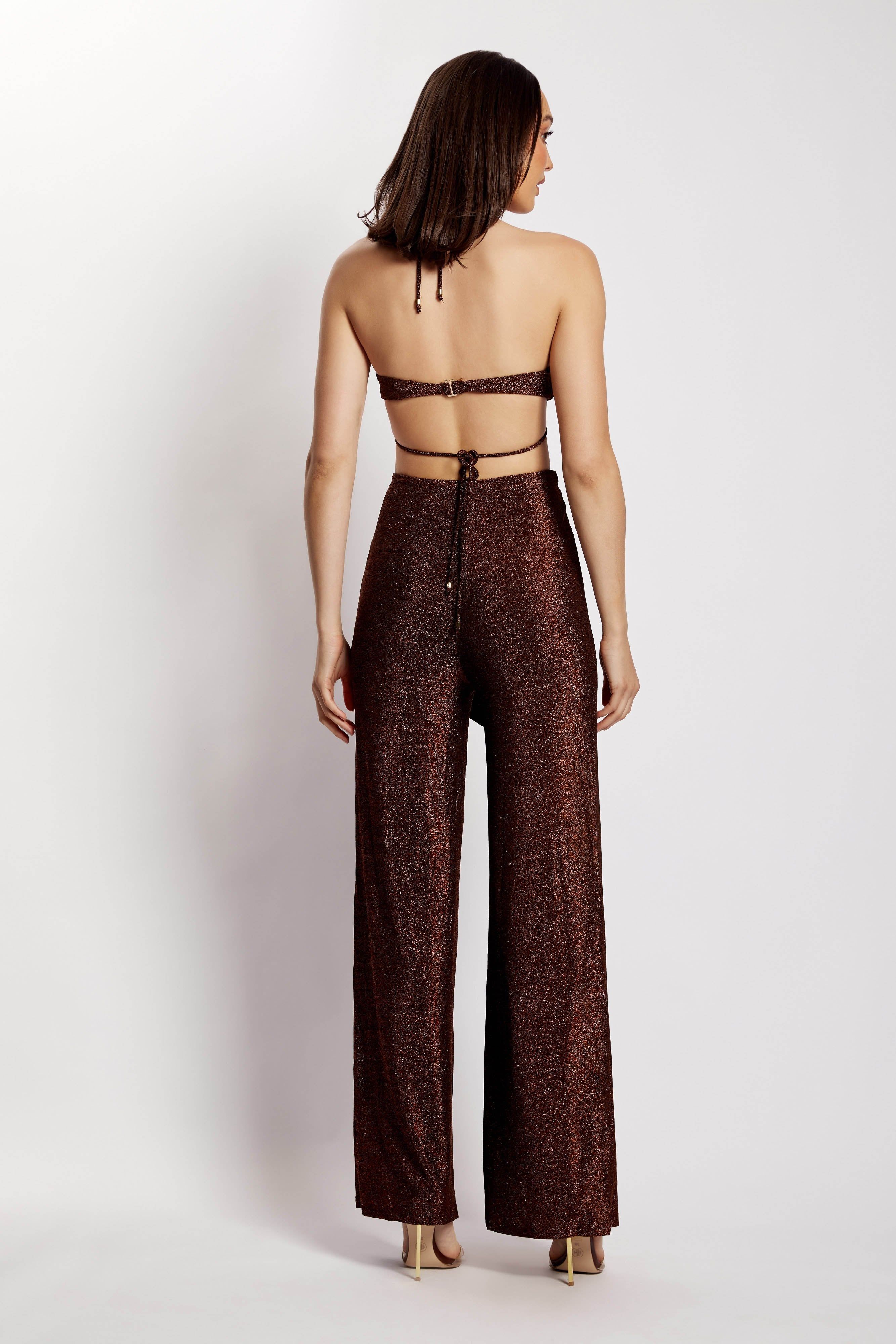 Hope Ring Crop Top - Chocolate Shimmer sold by Meshki product image thumbnail 9
