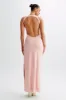 Louise Slinky Backless Maxi Dress - Pale Pink sold by Meshki