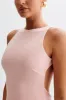 Louise Slinky Backless Maxi Dress - Pale Pink sold by Meshki
