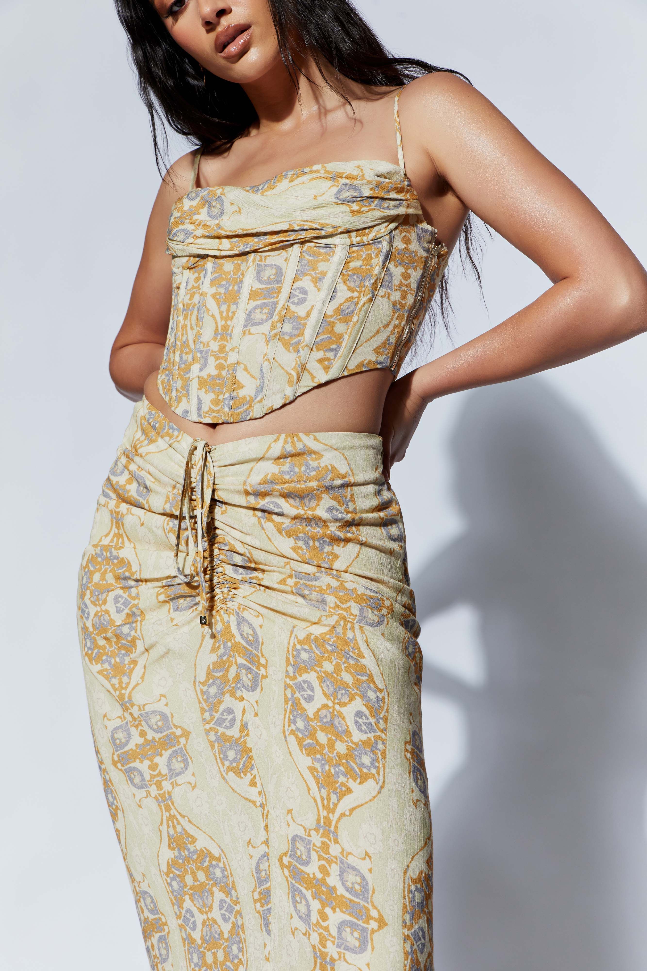 Cyra Corset Top - Persian Print sold by Meshki product image thumbnail 6