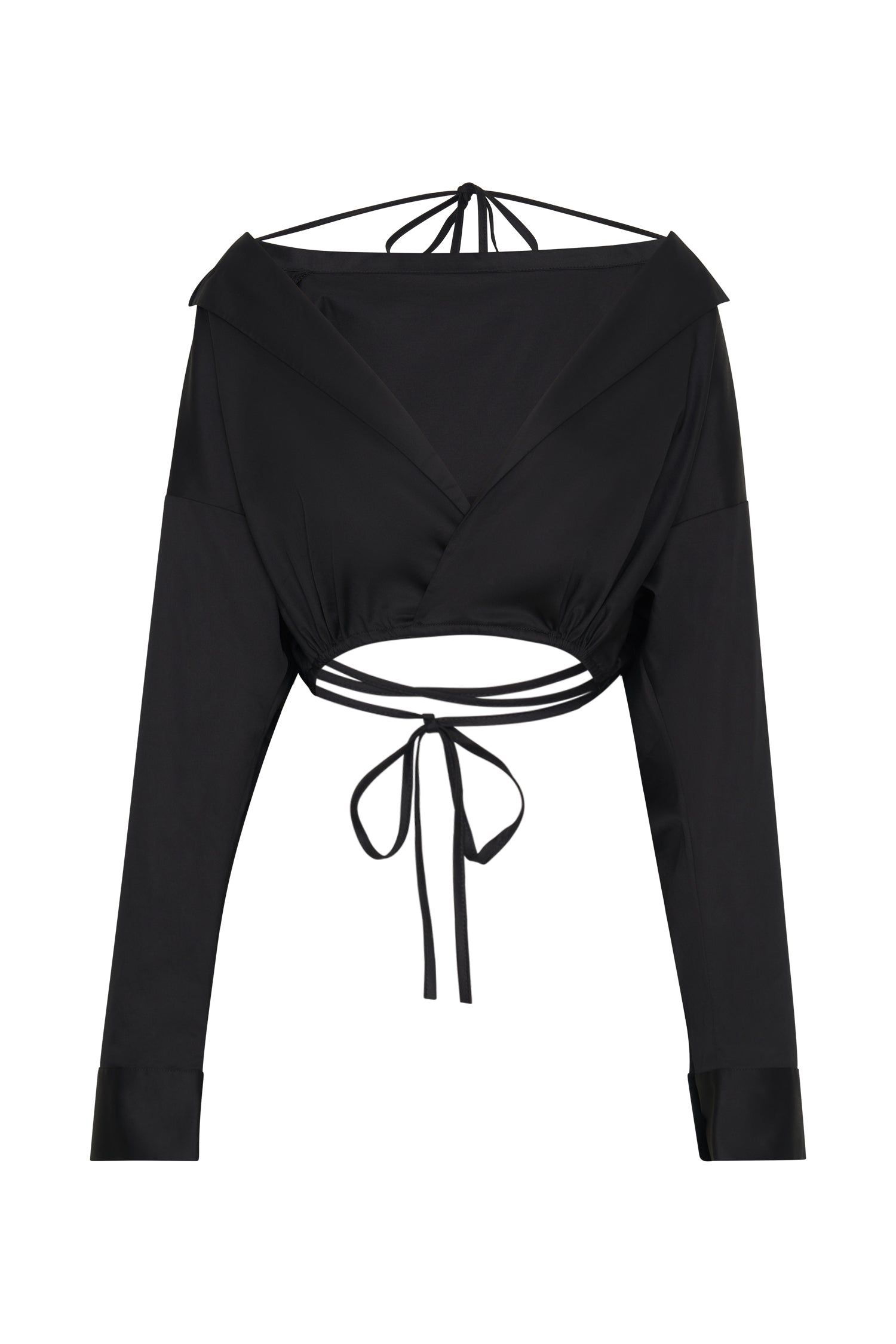 Freya Off Shoulder Long Sleeve Shirt - Black sold by Meshki product image thumbnail 8