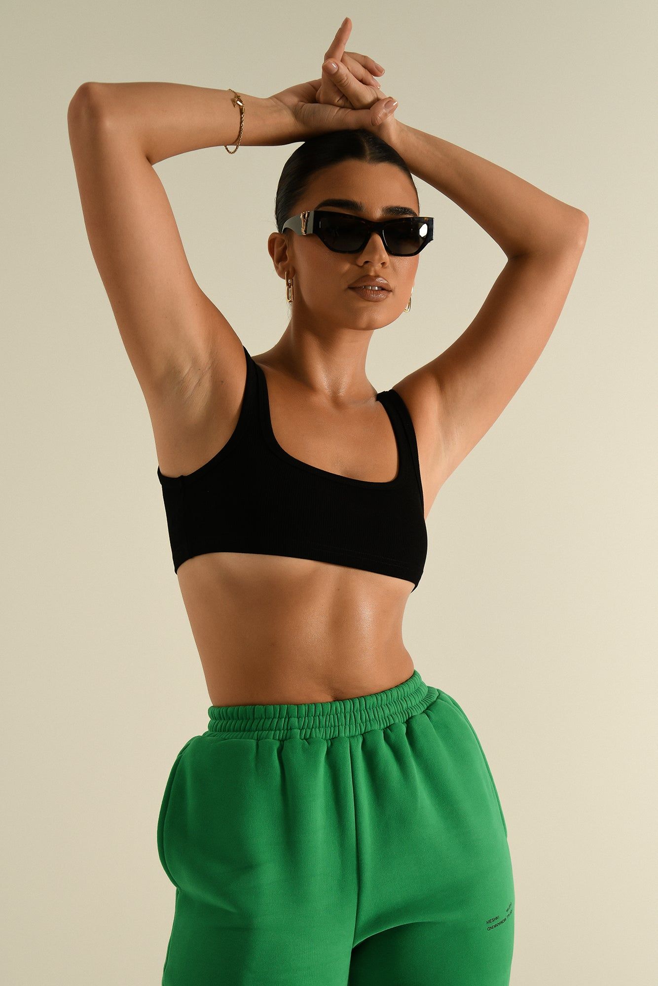Jackie Scoop Neck Crop Top - Black sold by Meshki