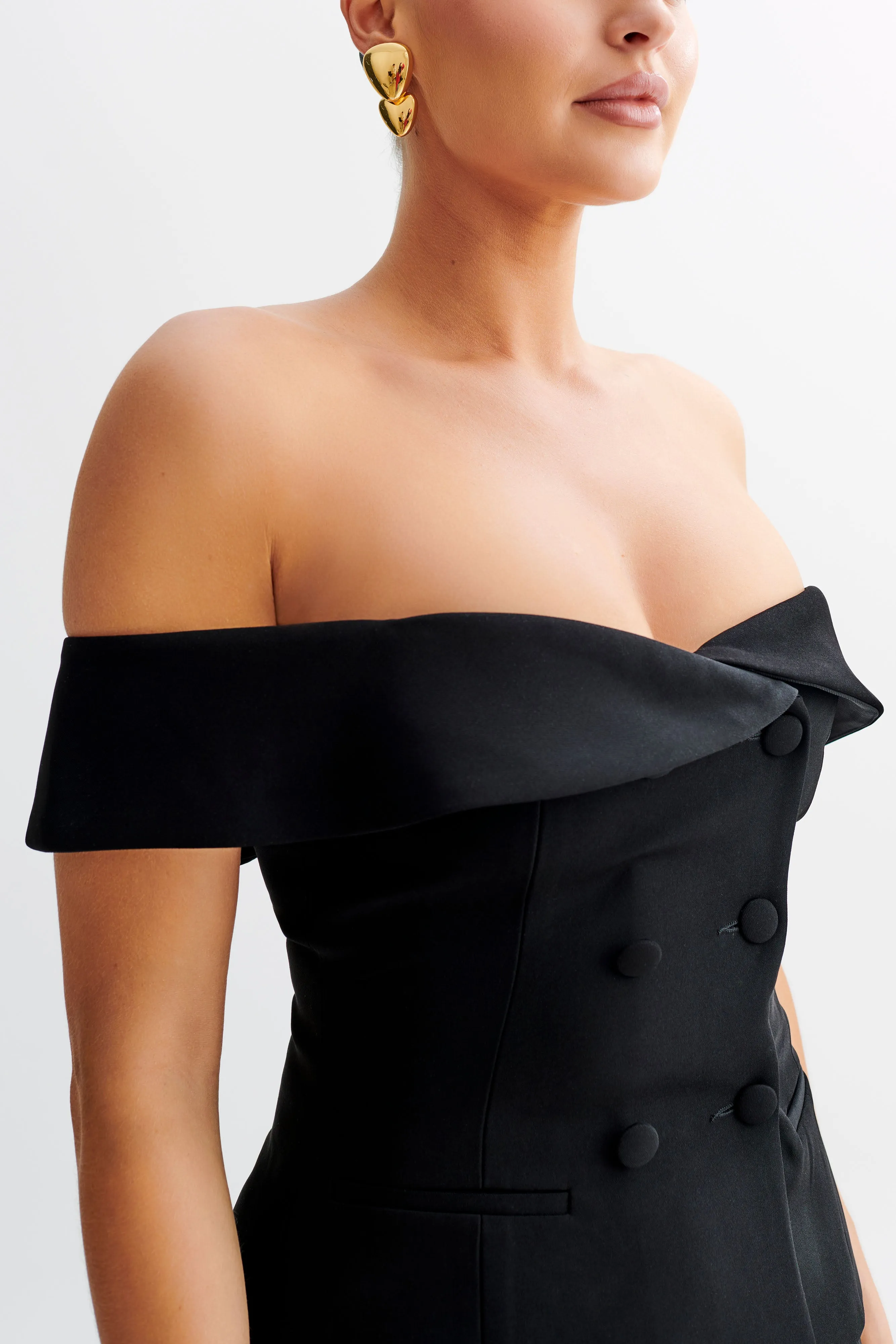 Krista Strapless Suiting Top - Black sold by Meshki product image thumbnail 4