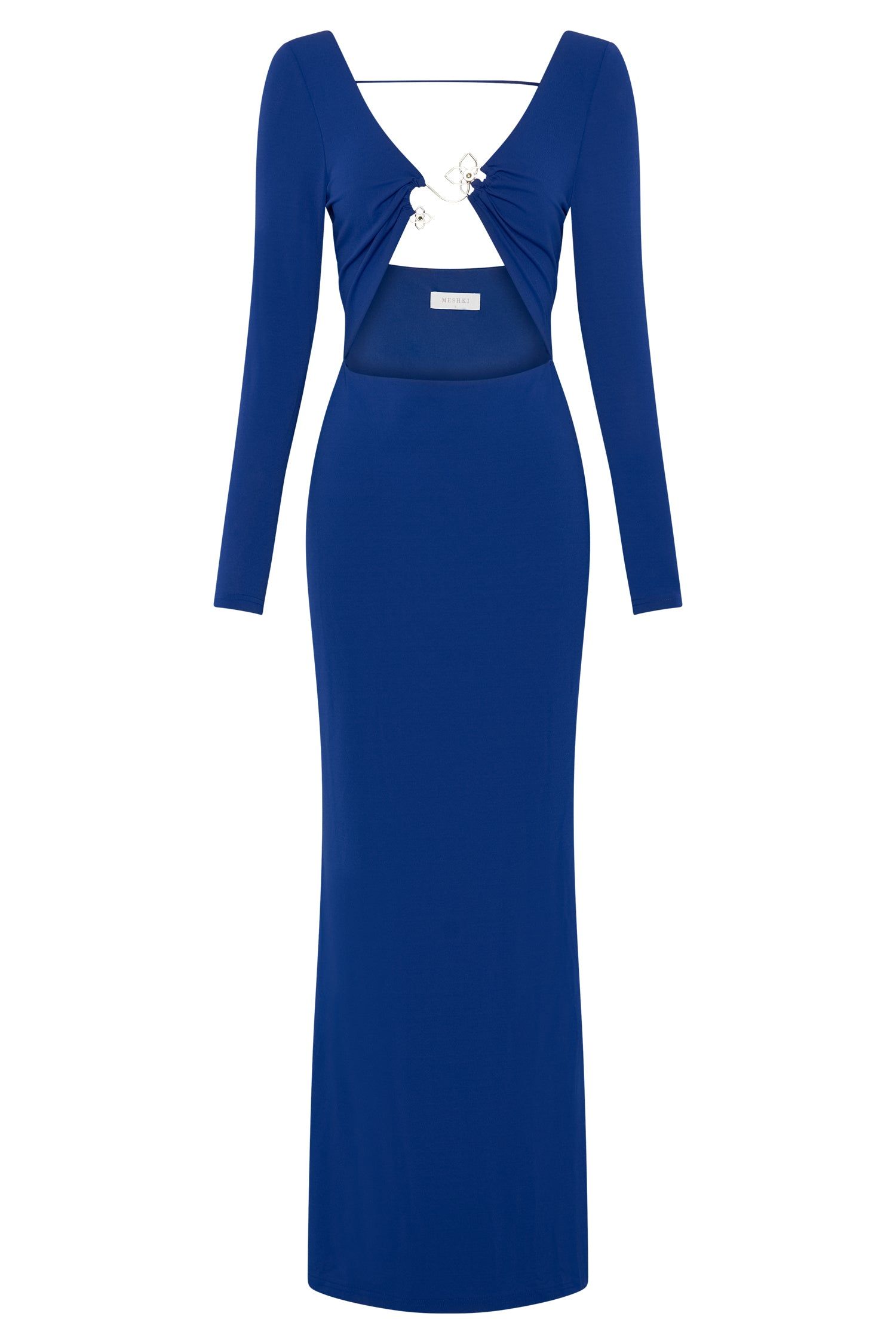 Mehlika Cut Out Maxi Dress With Hardware - Persian Blue sold by Meshki product image thumbnail 7