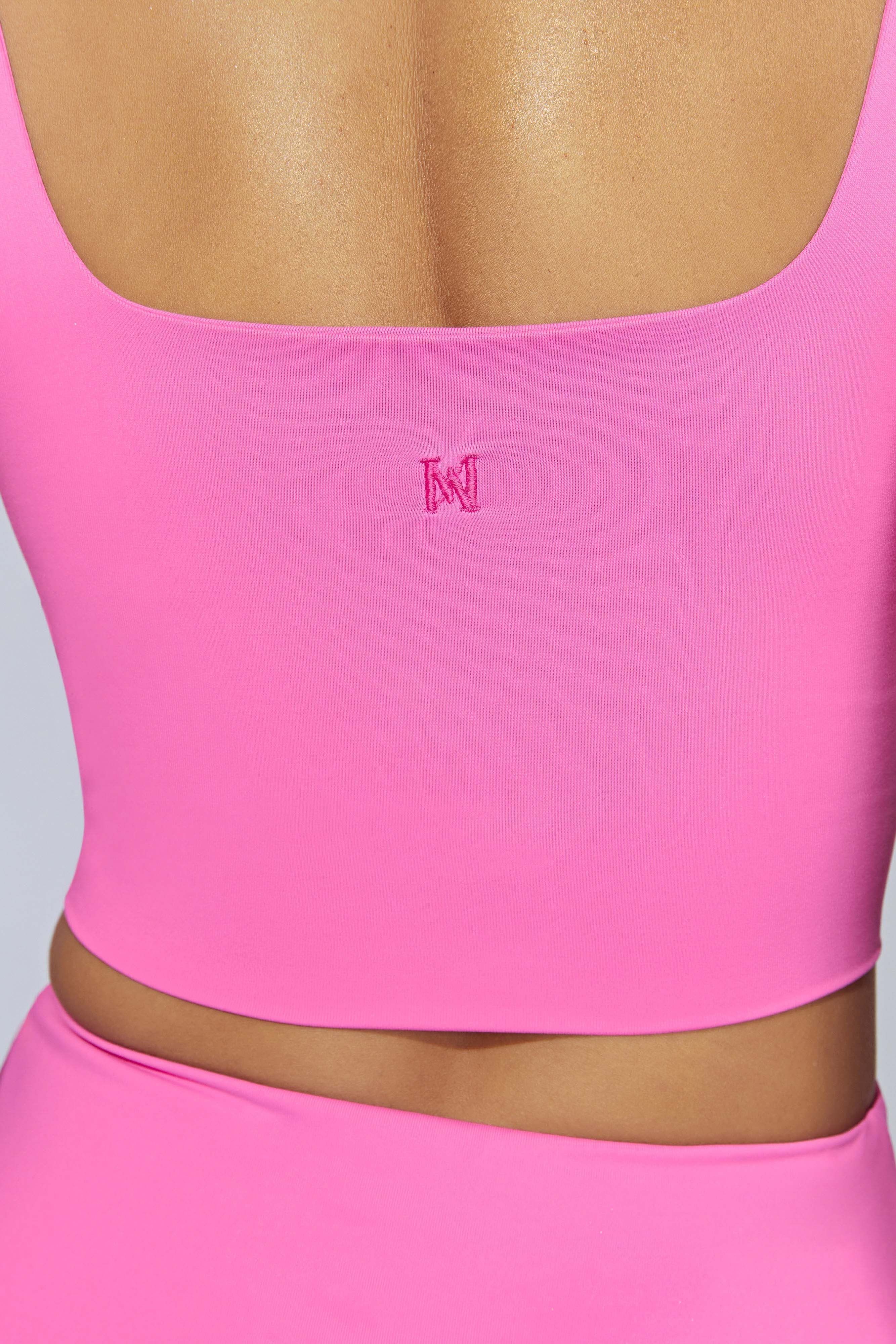Sara Square Neck Crop Top - Bubblegum Pink sold by Meshki product image thumbnail 7