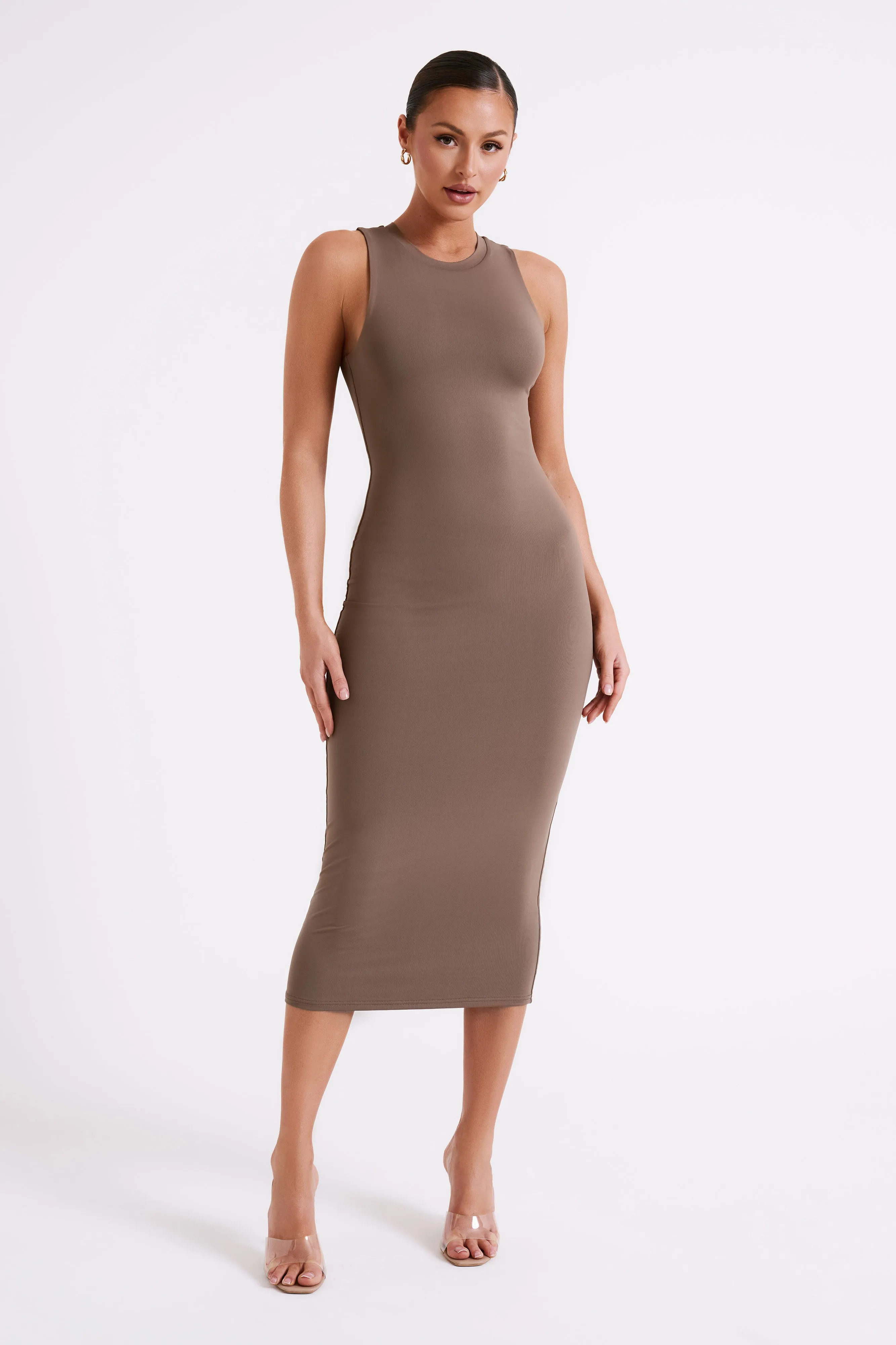 Jill Sleeveless Tank Midi Dress - Coco sold by Meshki