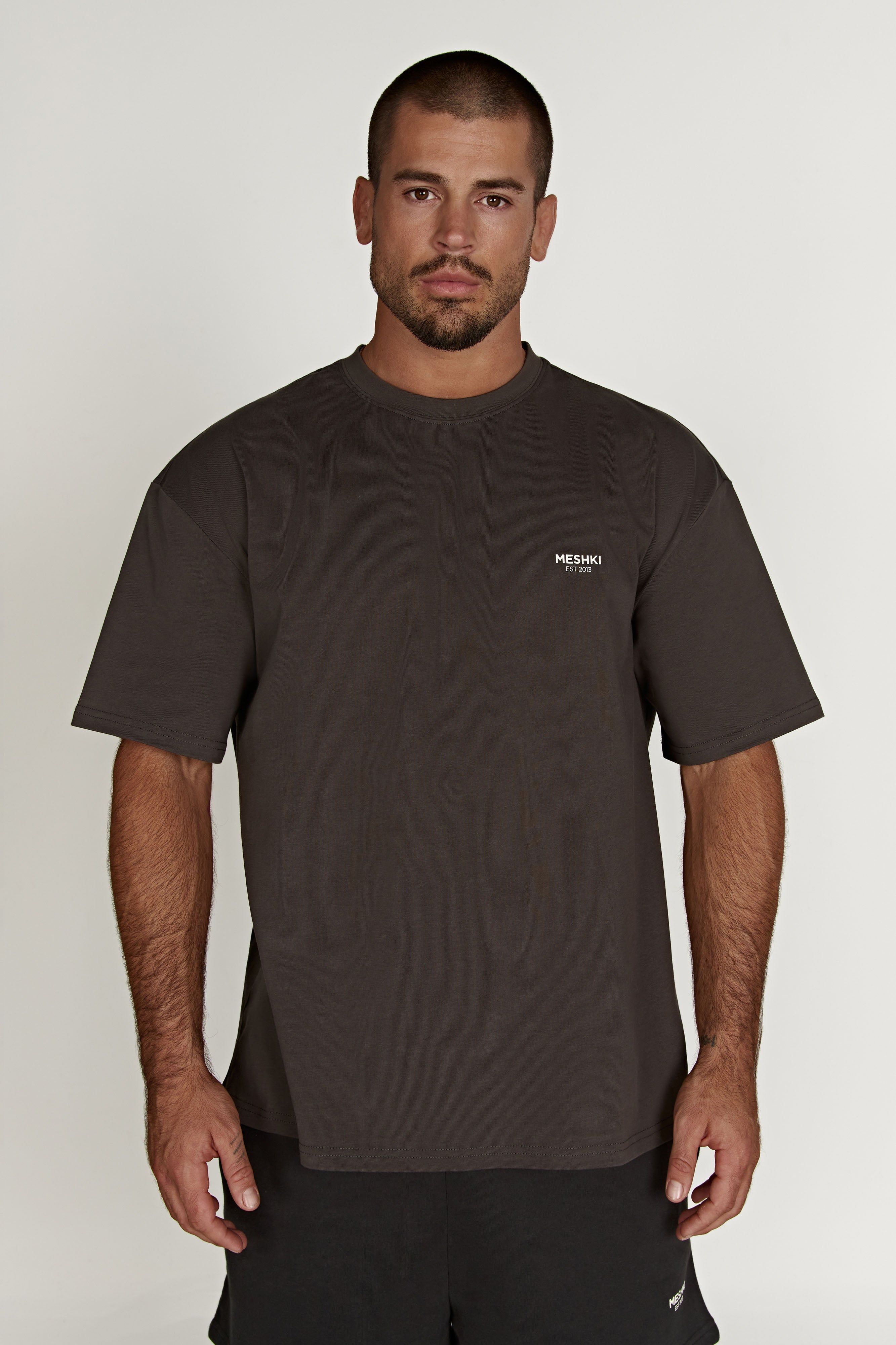 Jaimie Oversized Unisex Tee - Dusk Black sold by Meshki product image thumbnail 3