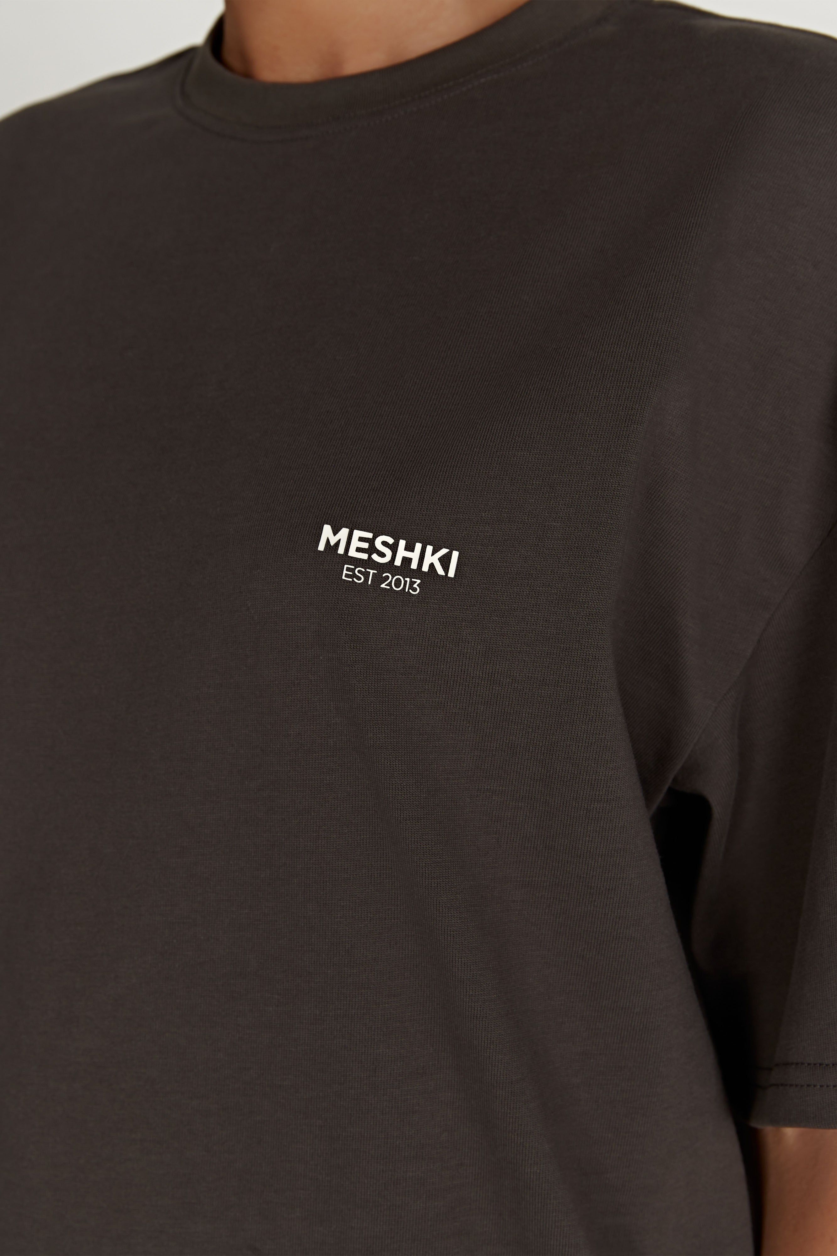 Jaimie Oversized Unisex Tee - Dusk Black sold by Meshki product image thumbnail 5