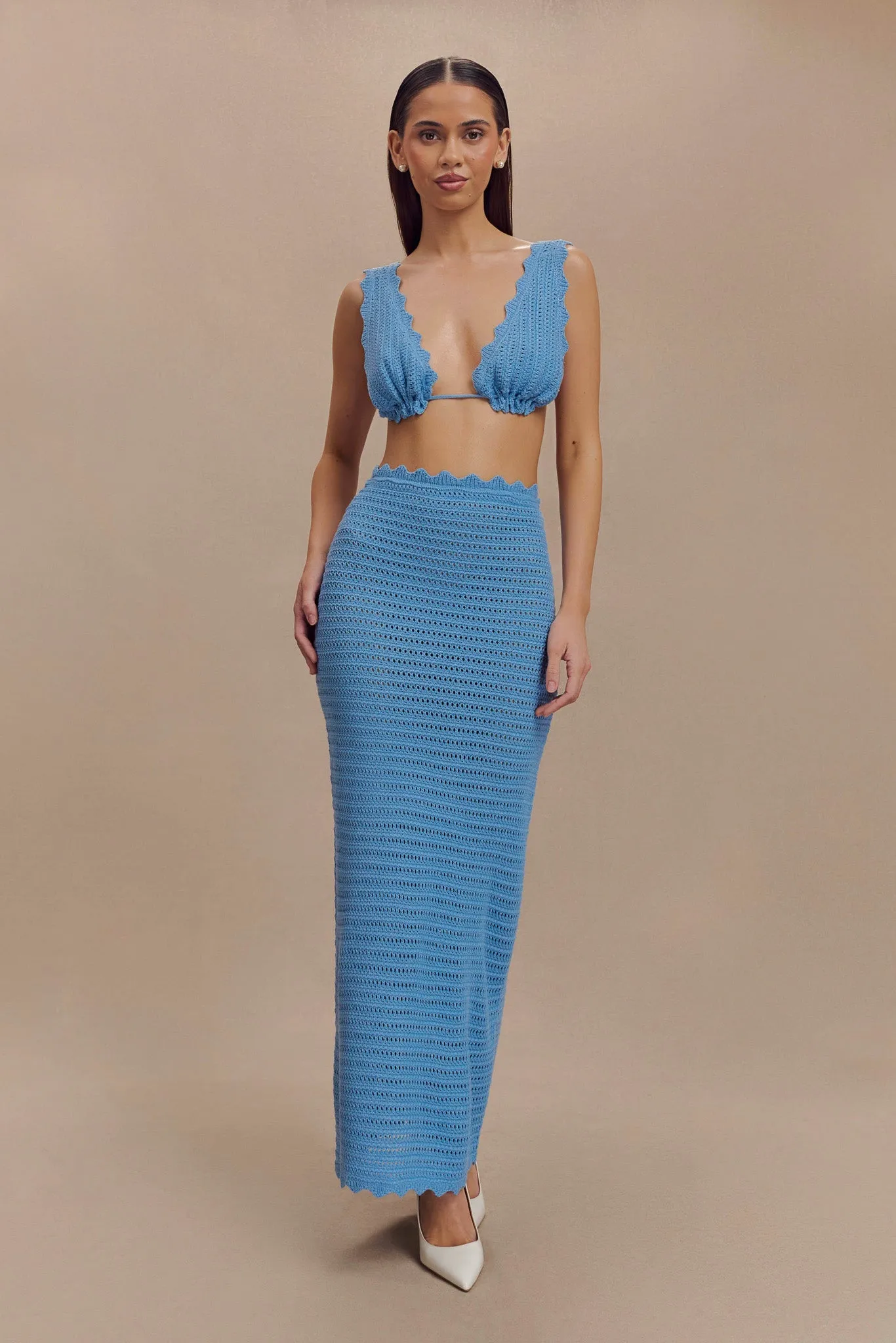 Jadia Crochet Bralette - Cornflower Blue sold by Meshki product image thumbnail 4