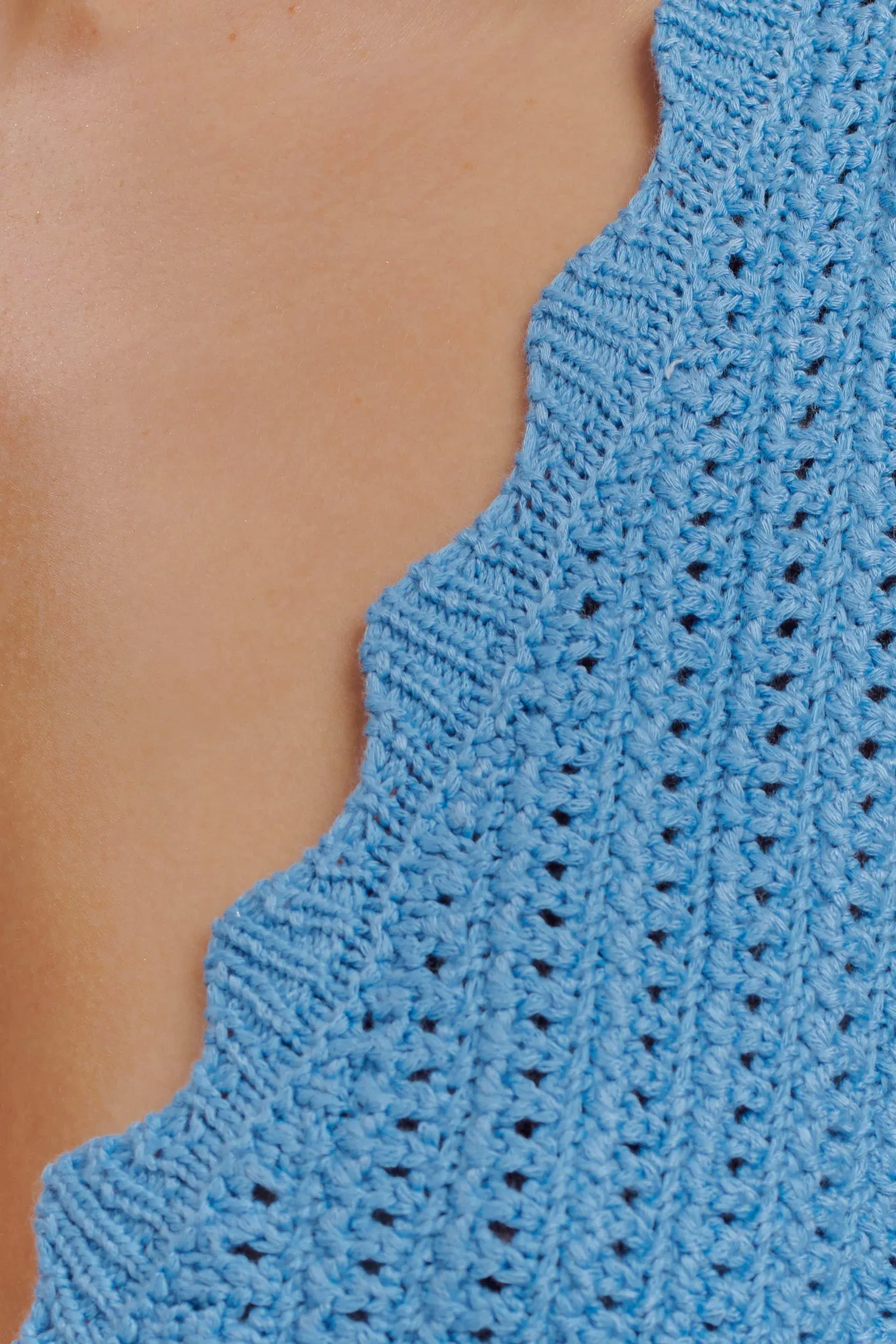Jadia Crochet Bralette - Cornflower Blue sold by Meshki product image thumbnail 5