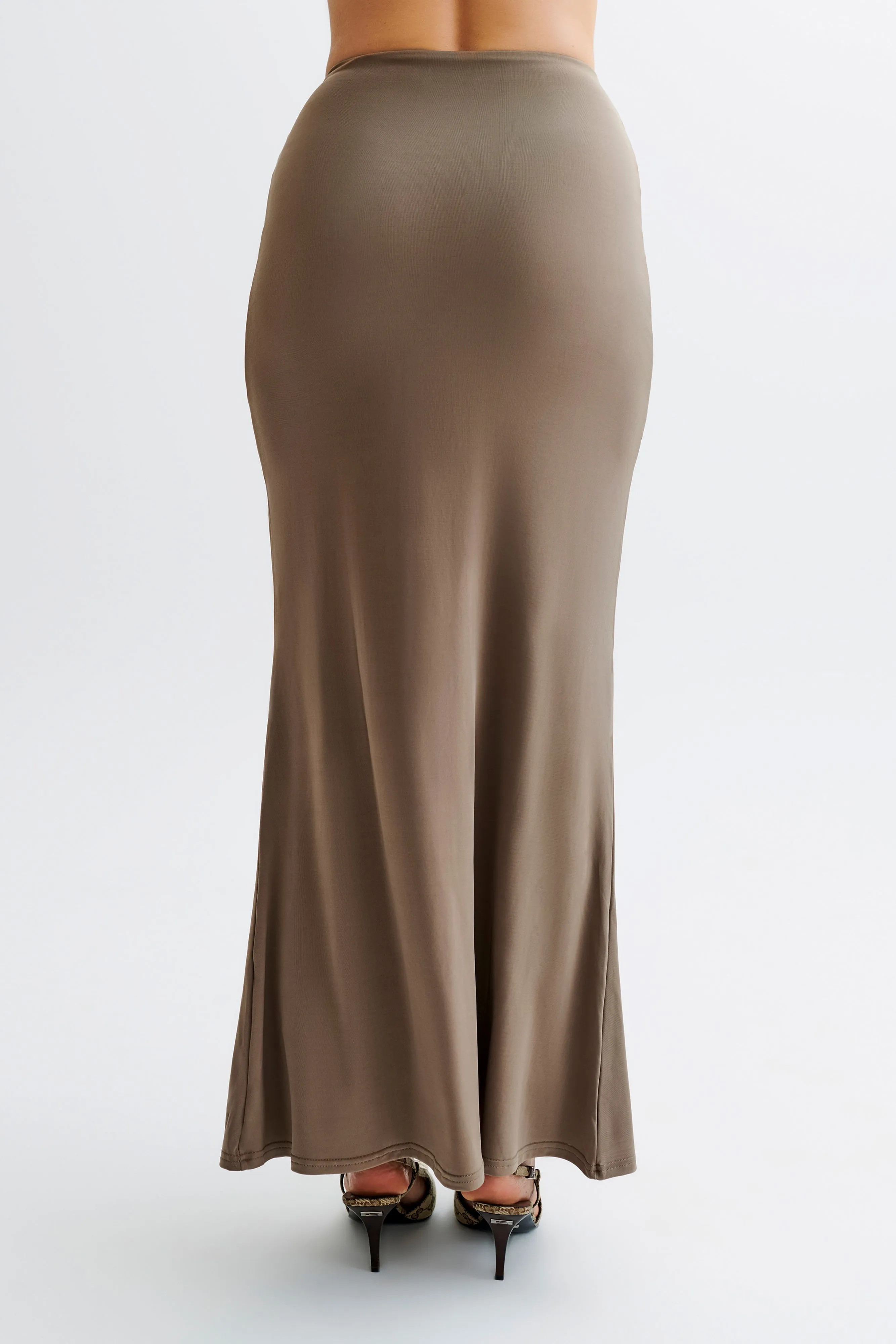 Bruna Slinky Fishtail Maxi Skirt - Coco sold by Meshki product image thumbnail 3