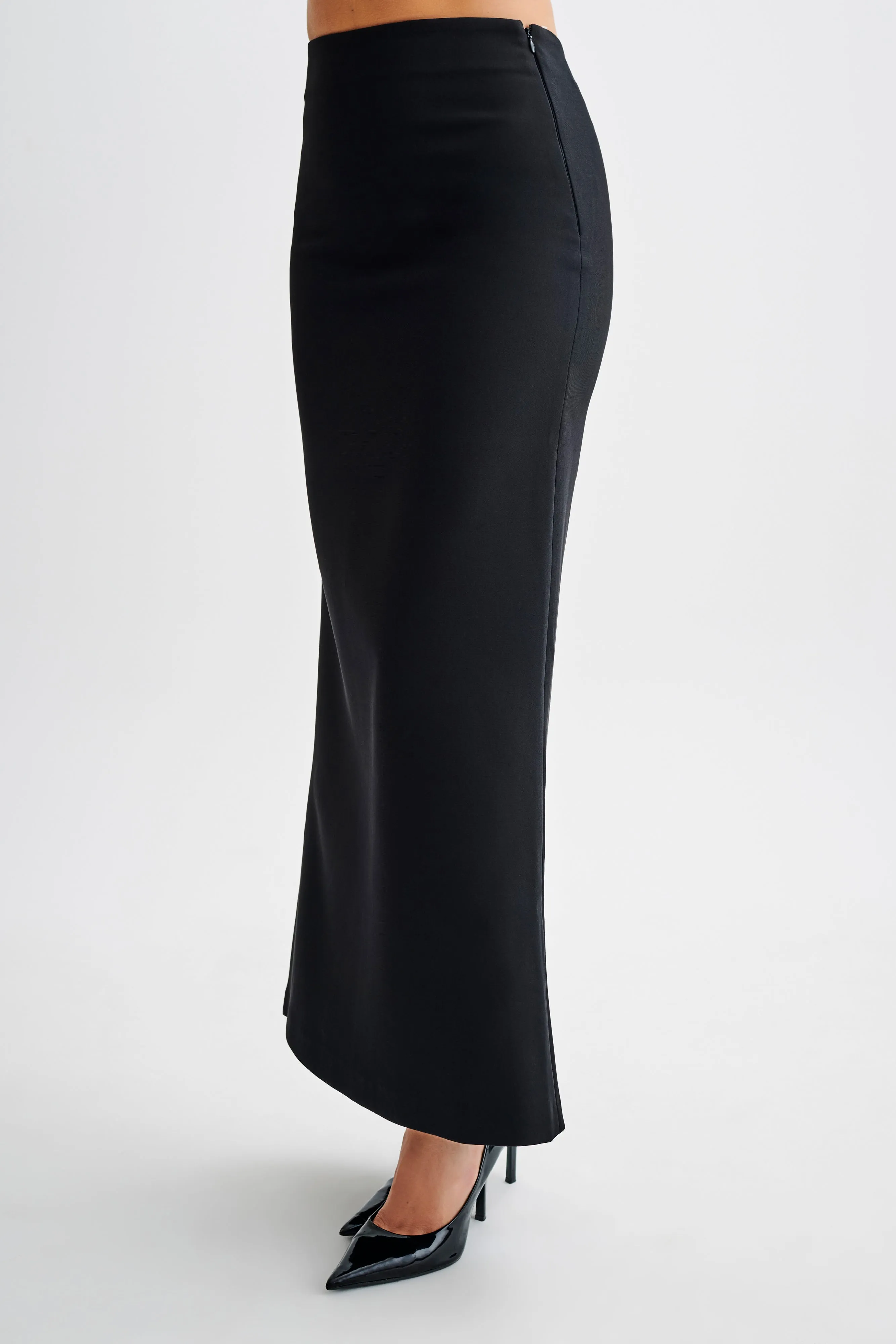 Micah Suiting Maxi Skirt - Black sold by Meshki product image thumbnail 5