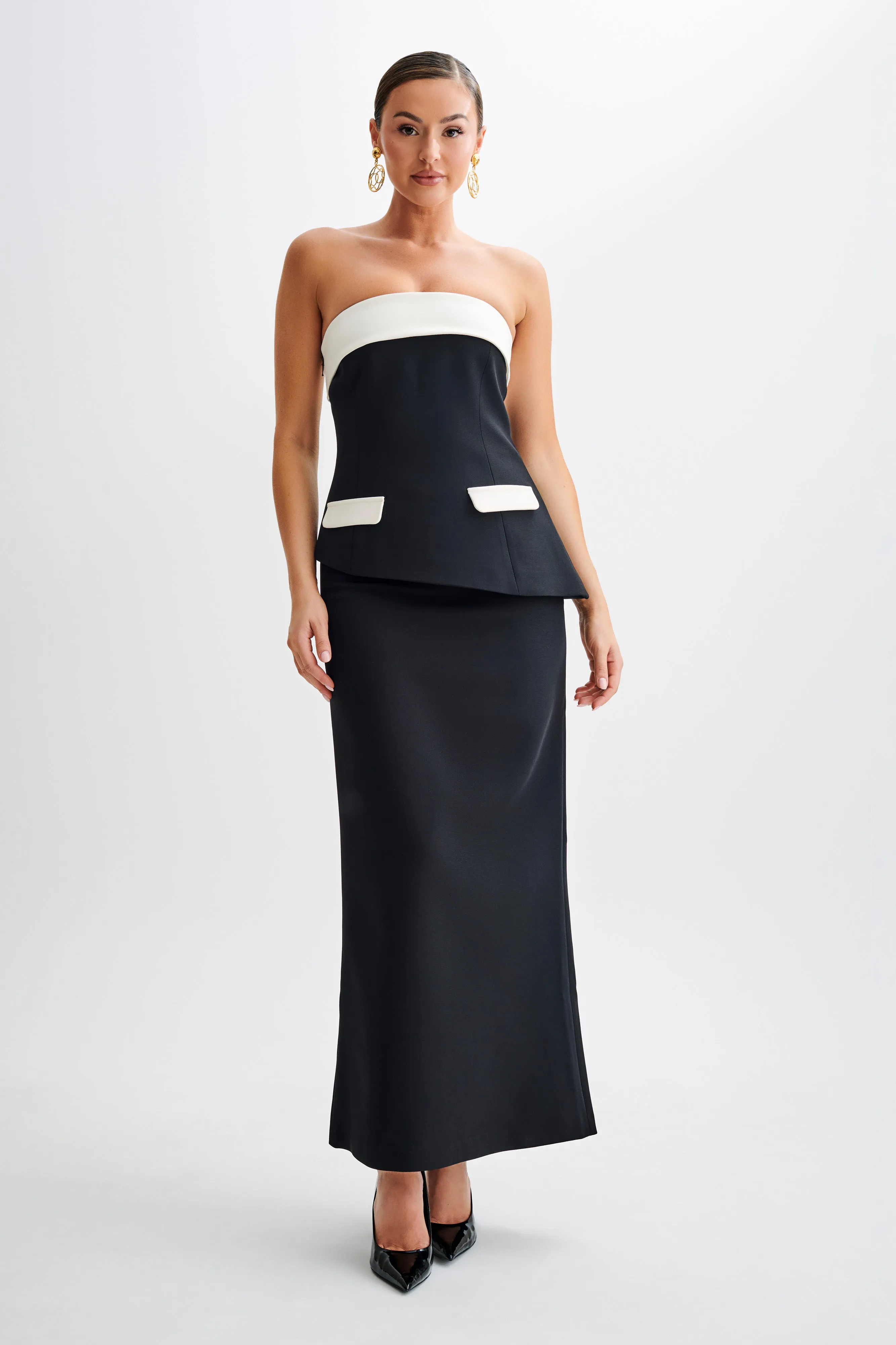 Micah Suiting Maxi Skirt - Black sold by Meshki product image thumbnail 2