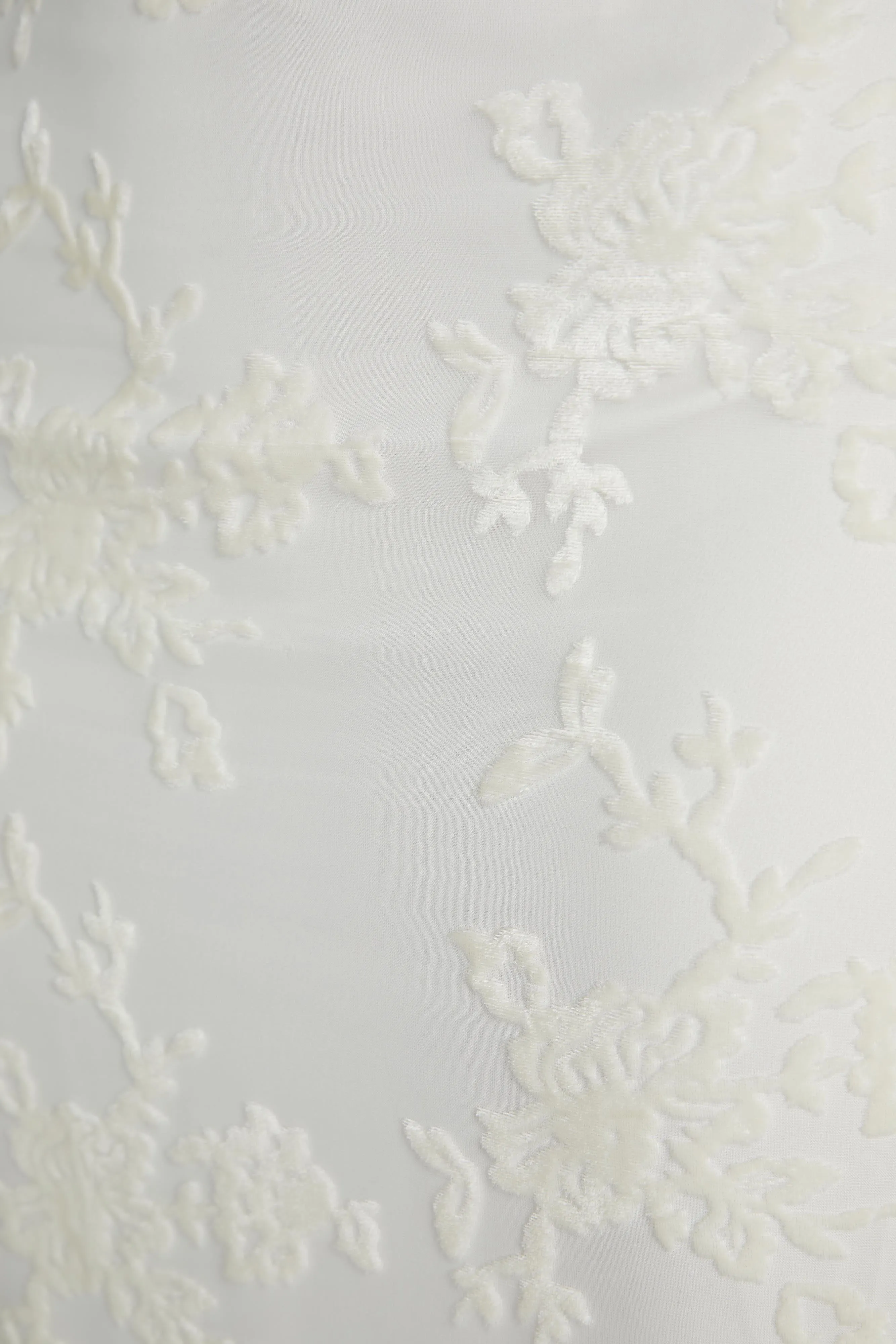 Mona Burnout Velvet Maxi Skirt - White sold by Meshki product image thumbnail 2