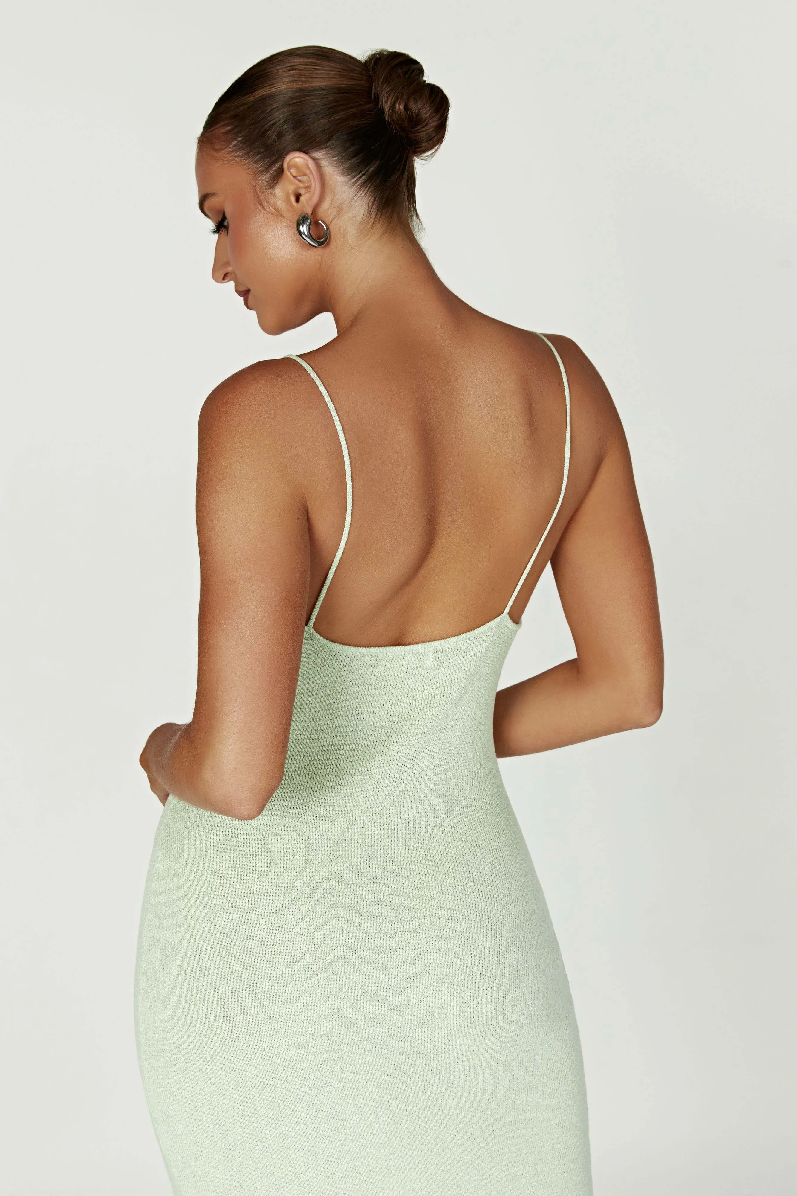 Magnolia Knit Midi Dress - Pistachio Green sold by Meshki product image thumbnail 5