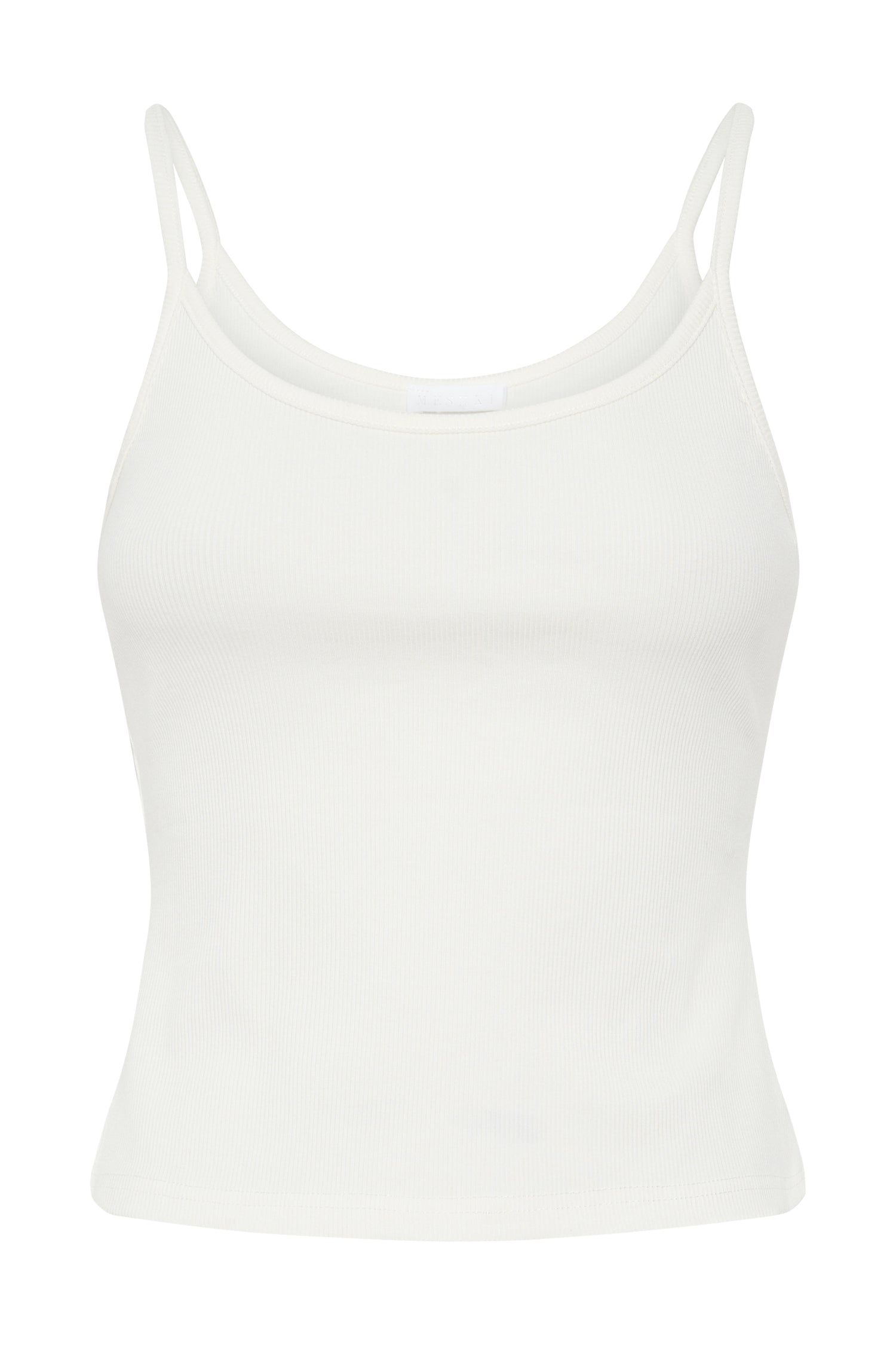 Alexis Ribbed Cami Longline Top - White sold by Meshki product image thumbnail 10