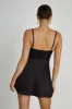 Kerrie Mini Halter Satin And Lace Dress - Black sold by Meshki