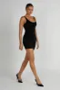 Presley Square Diamante Mini Dress - Black sold by Meshki