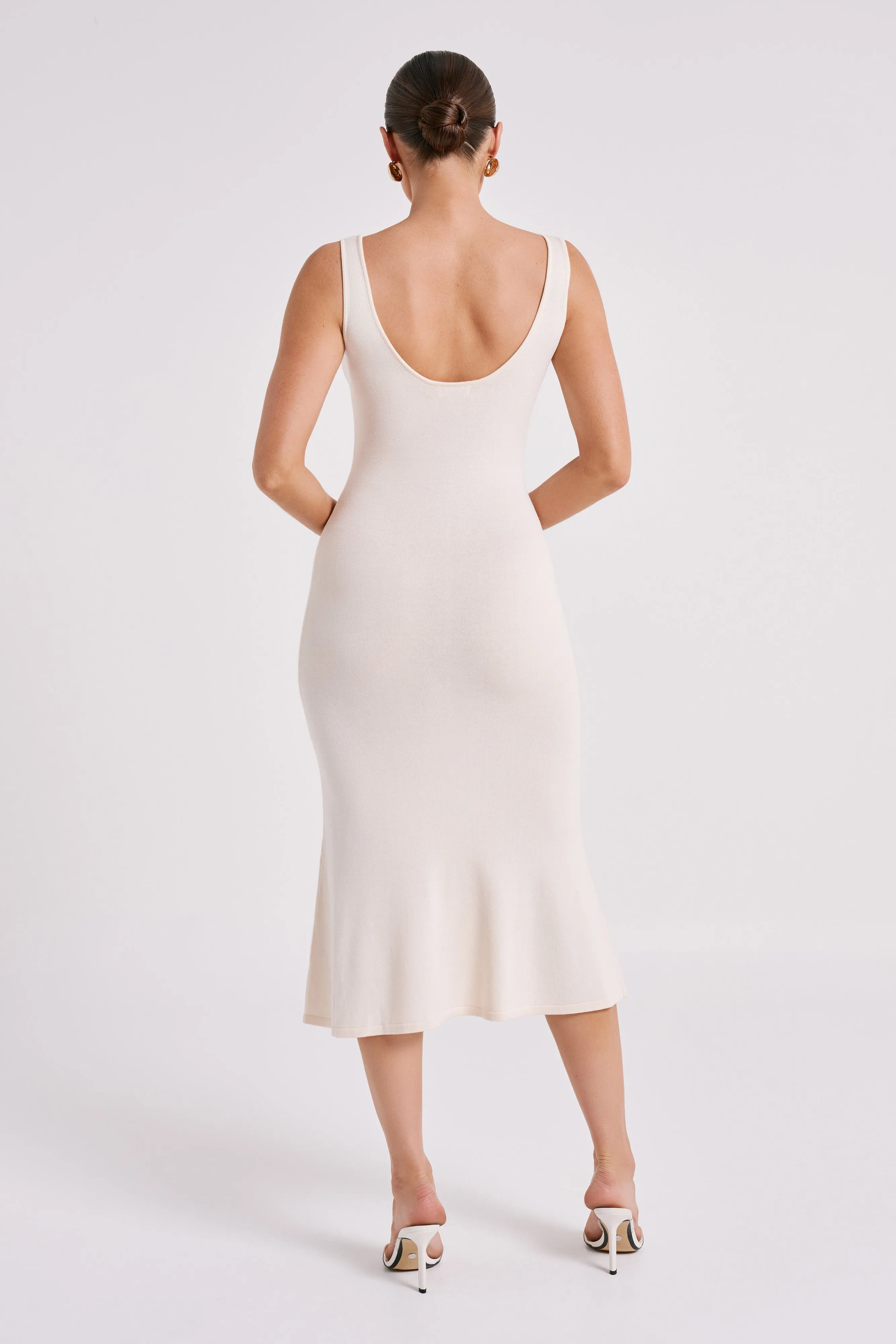 Easton Knit Midi Dress - Ivory sold by Meshki product image thumbnail 3