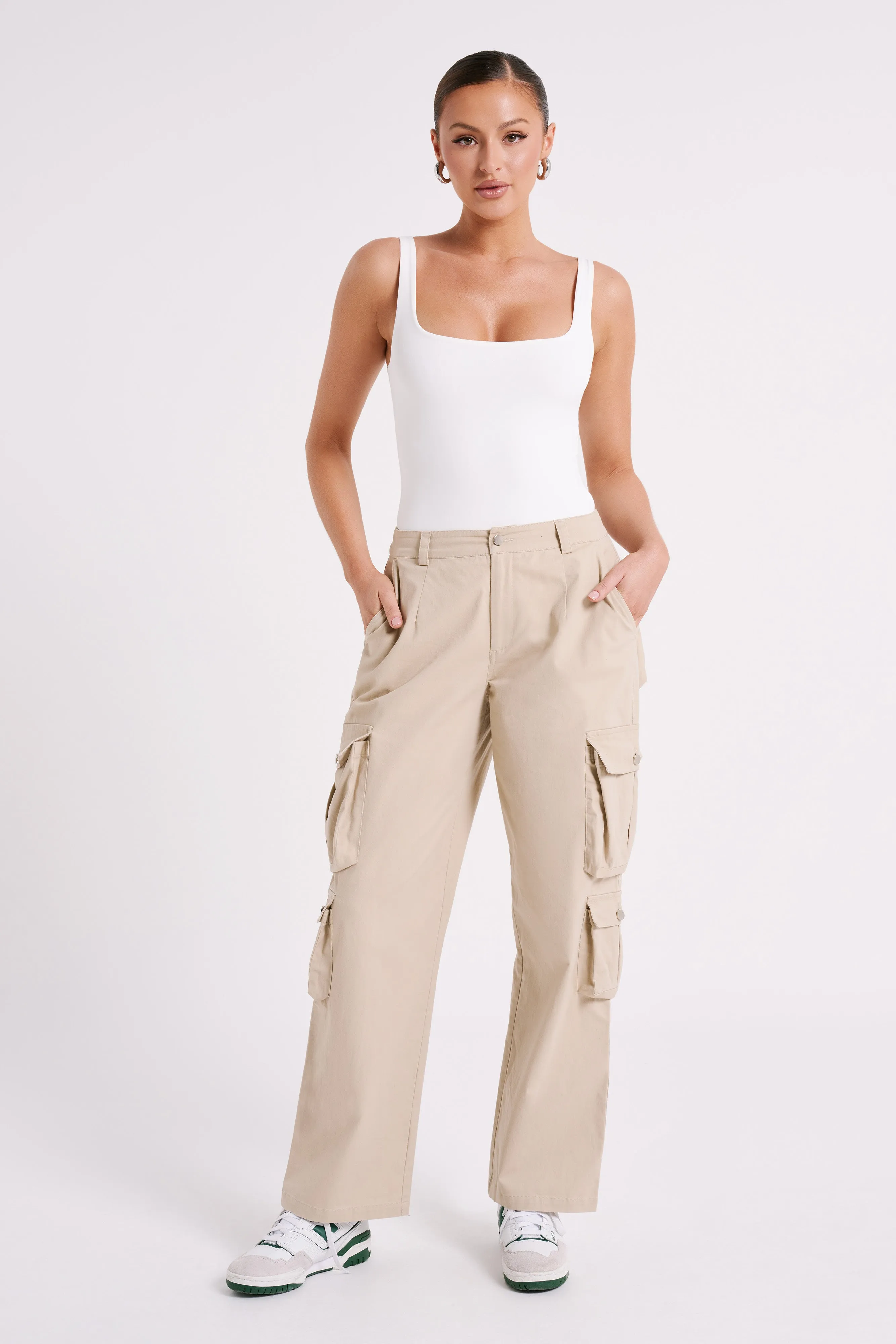 Charlie Recycled Nylon Scoop Neck Bodysuit - White sold by Meshki product image thumbnail 3