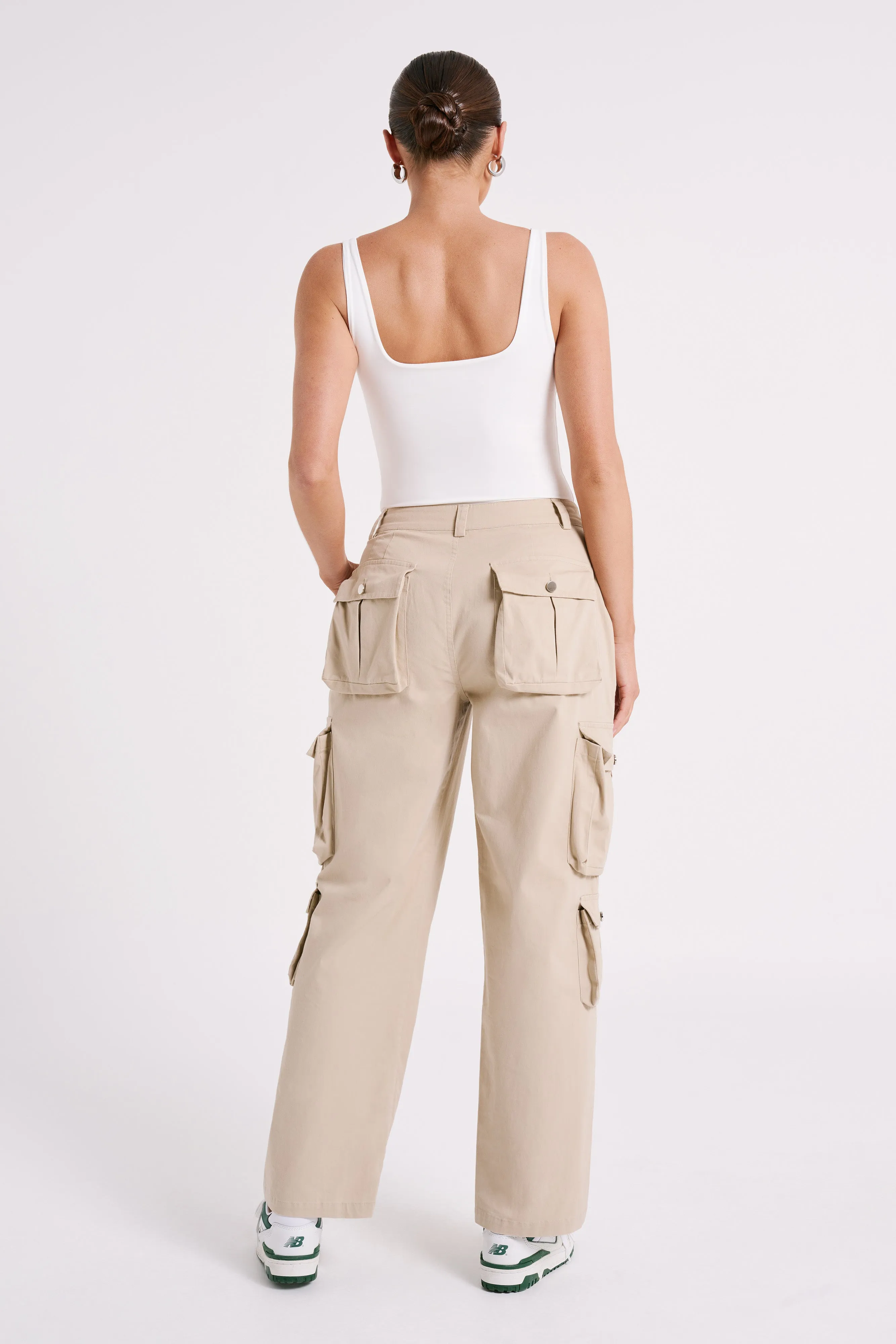 Charlie Recycled Nylon Scoop Neck Bodysuit - White sold by Meshki product image thumbnail 4