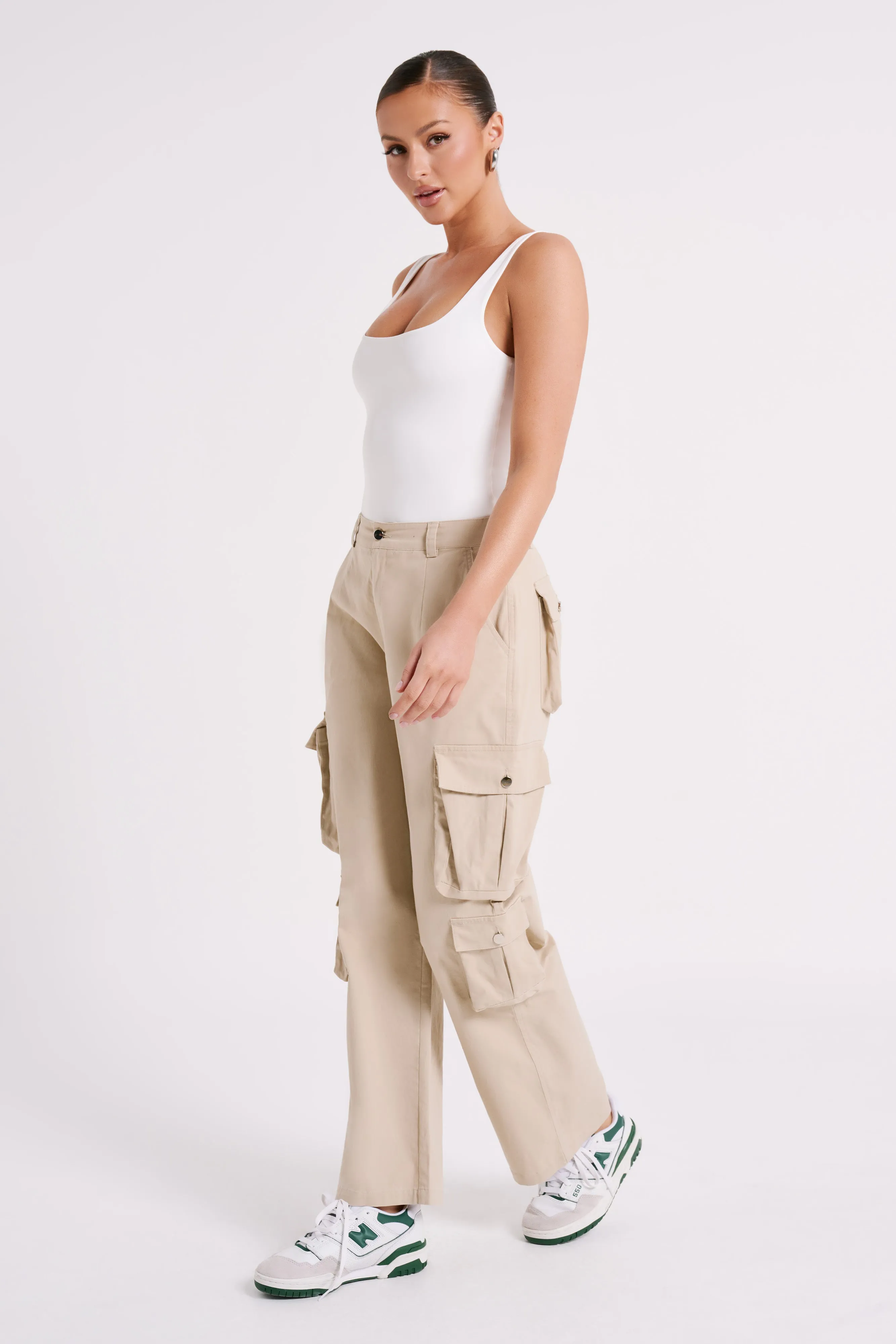 Charlie Recycled Nylon Scoop Neck Bodysuit - White sold by Meshki product image thumbnail 5