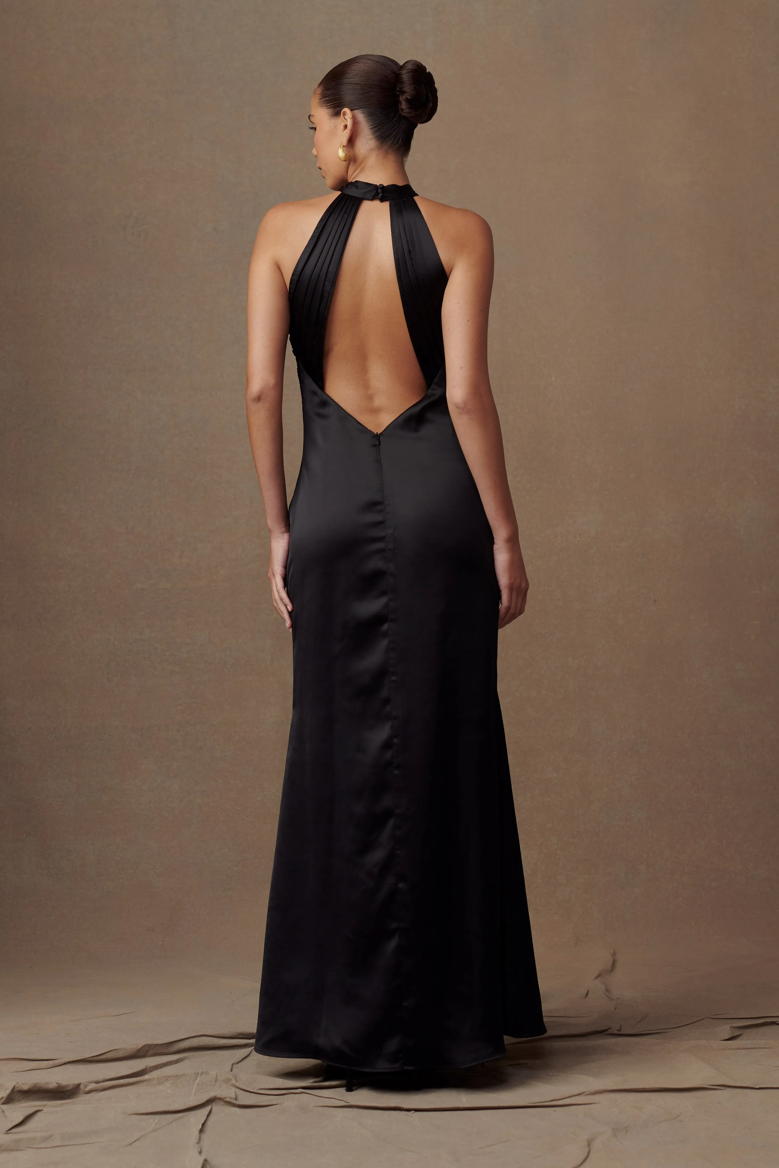 Dylan Rose Halter Maxi Dress - Black sold by Meshki product image thumbnail 3