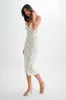Doria Lace Plisse Midi Dress - Ivory sold by Meshki