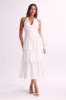 Belinda Tiered Maxi Dress - White sold by Meshki