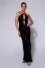 Lucia Satin Cut Out Maxi Dress - Black sold by Meshki