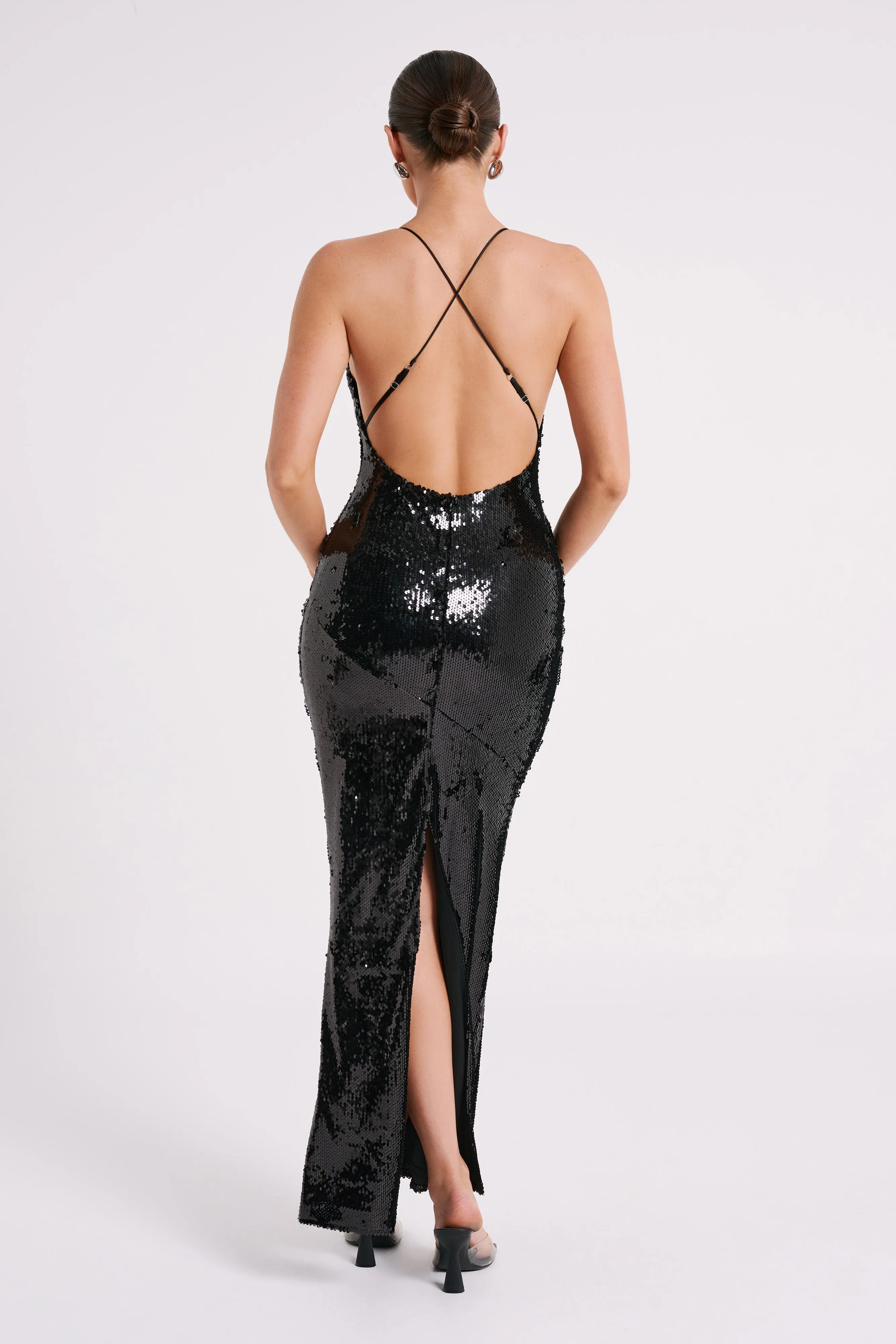 Gracie Sequin Maxi Dress - Black sold by Meshki product image thumbnail 5