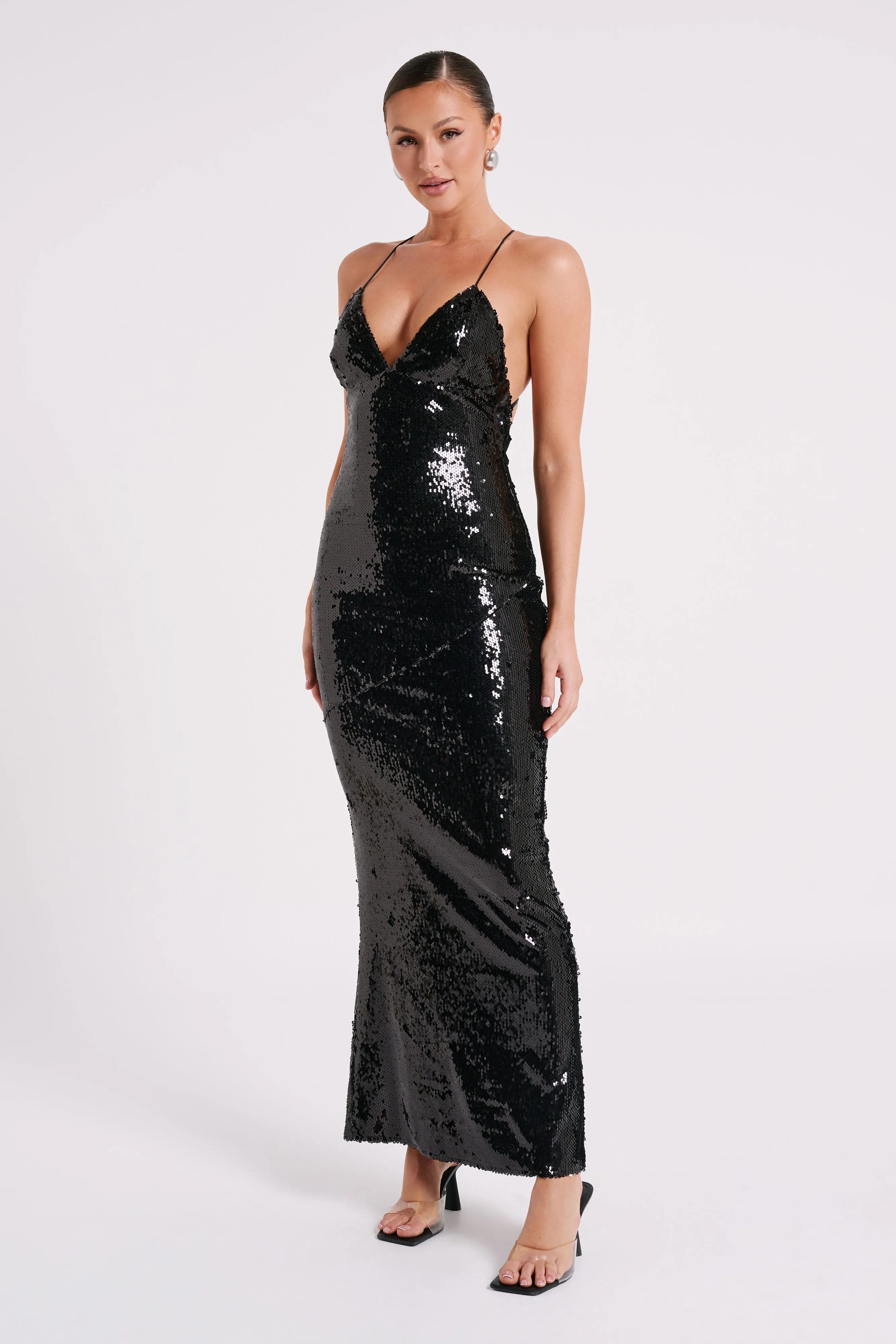 Gracie Sequin Maxi Dress - Black sold by Meshki product image thumbnail 4