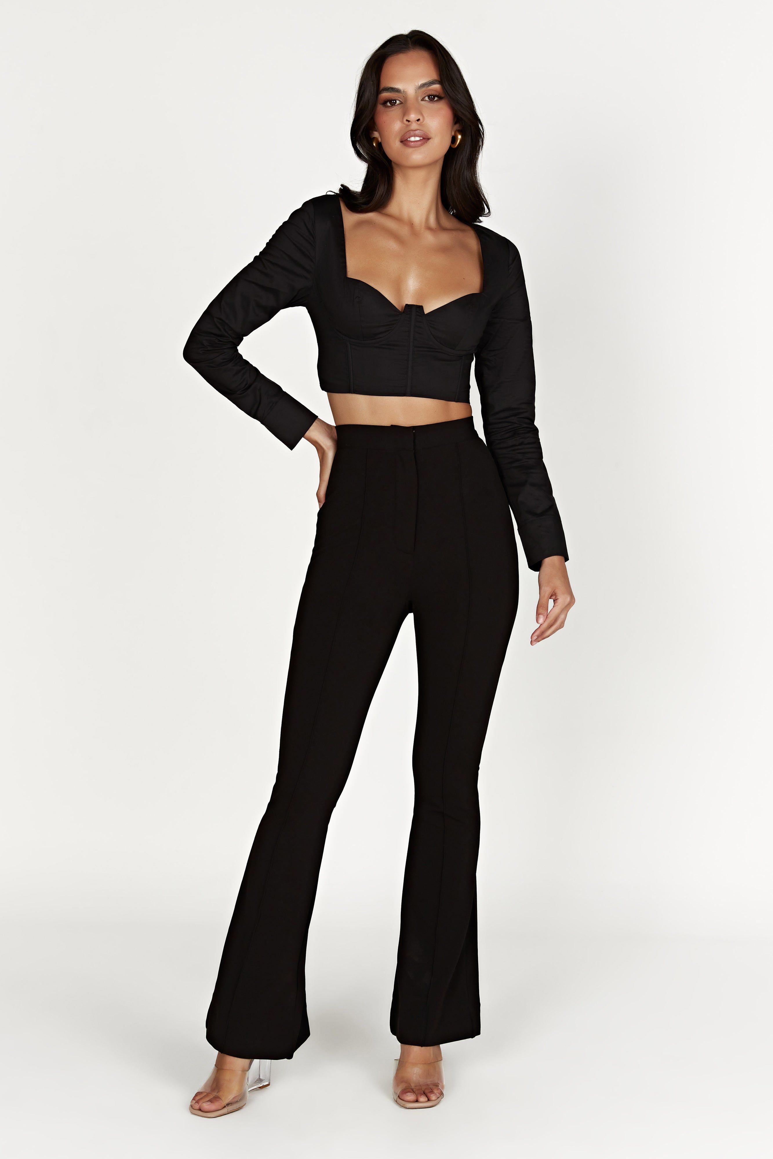 Zahara Corset Shirt - Black sold by Meshki product image thumbnail 7