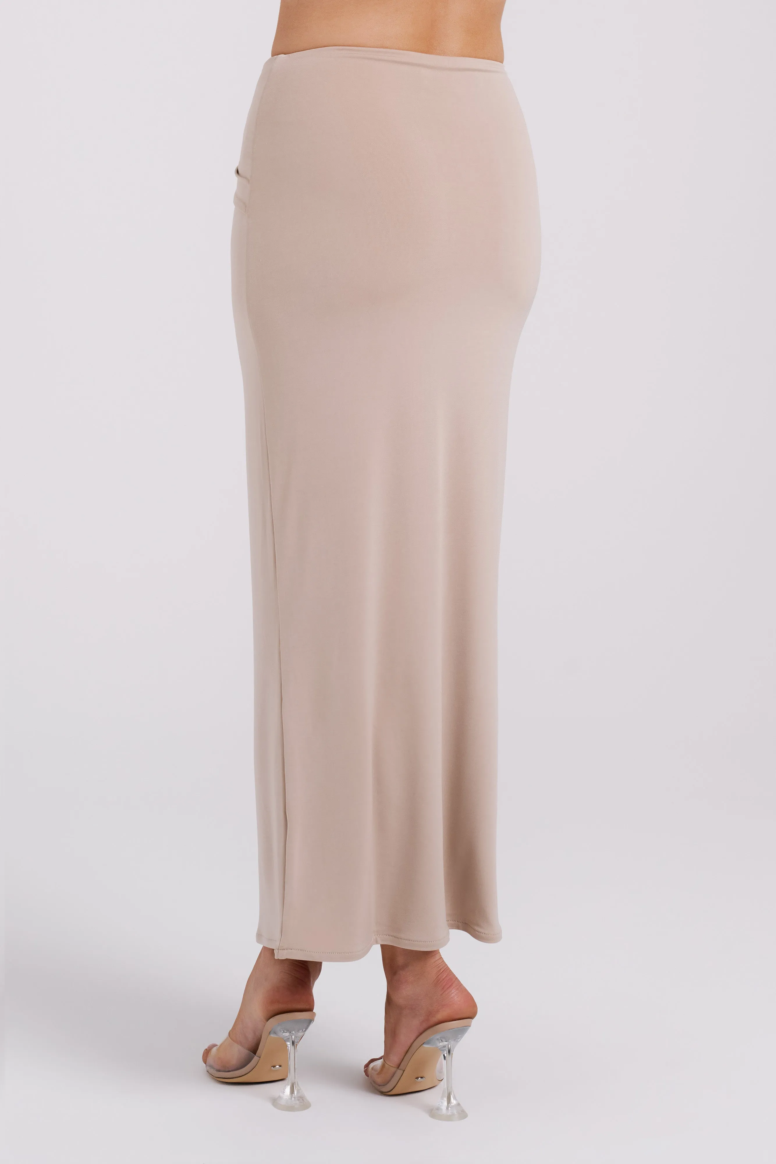Ceri Maxi Twist Skirt - Taupe sold by Meshki product image thumbnail 2